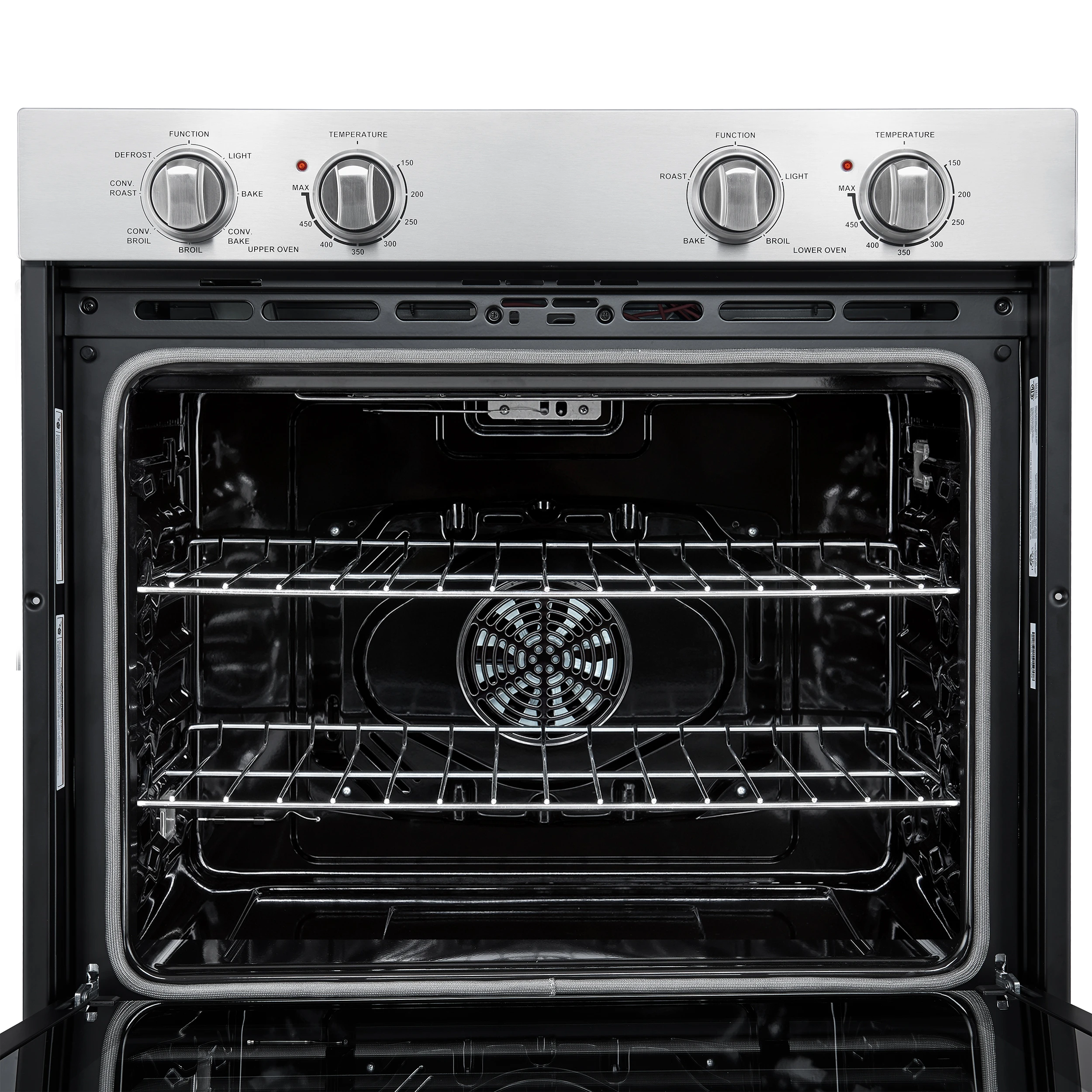 Vomero 30-Inch Double Wall Oven, Stainless Steel, 10 cu.ft Total Capacity, 7100W Convection, Mechanical Controls, Self-Cleaning Function FBOEL132430