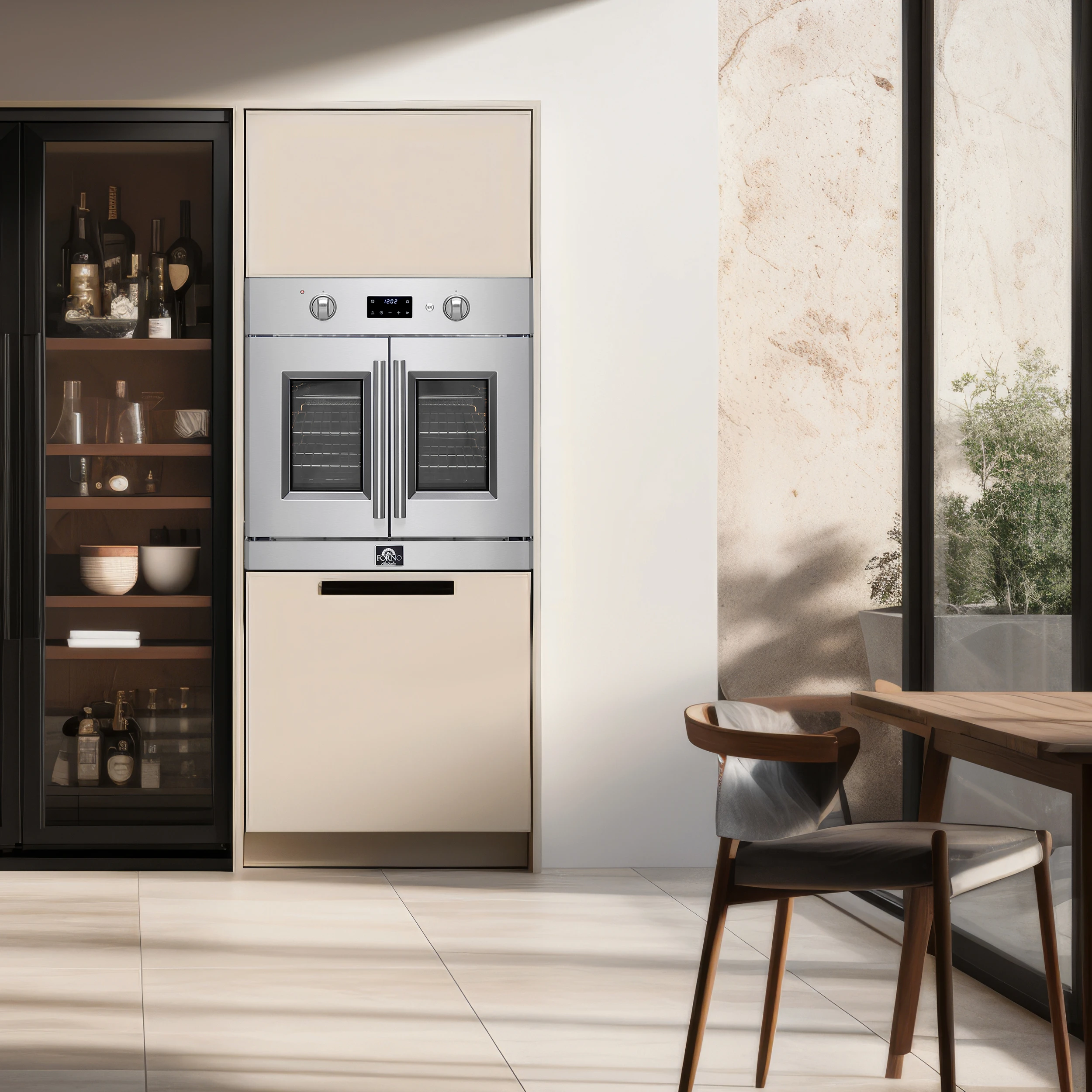 Asti 30-Inch French Door Electric Wall Oven in Stainless Steel, 3.68 cu. ft. True Convection, 3,600W, Air Fry, Sous Vide, Self-Clean FBOEL133330