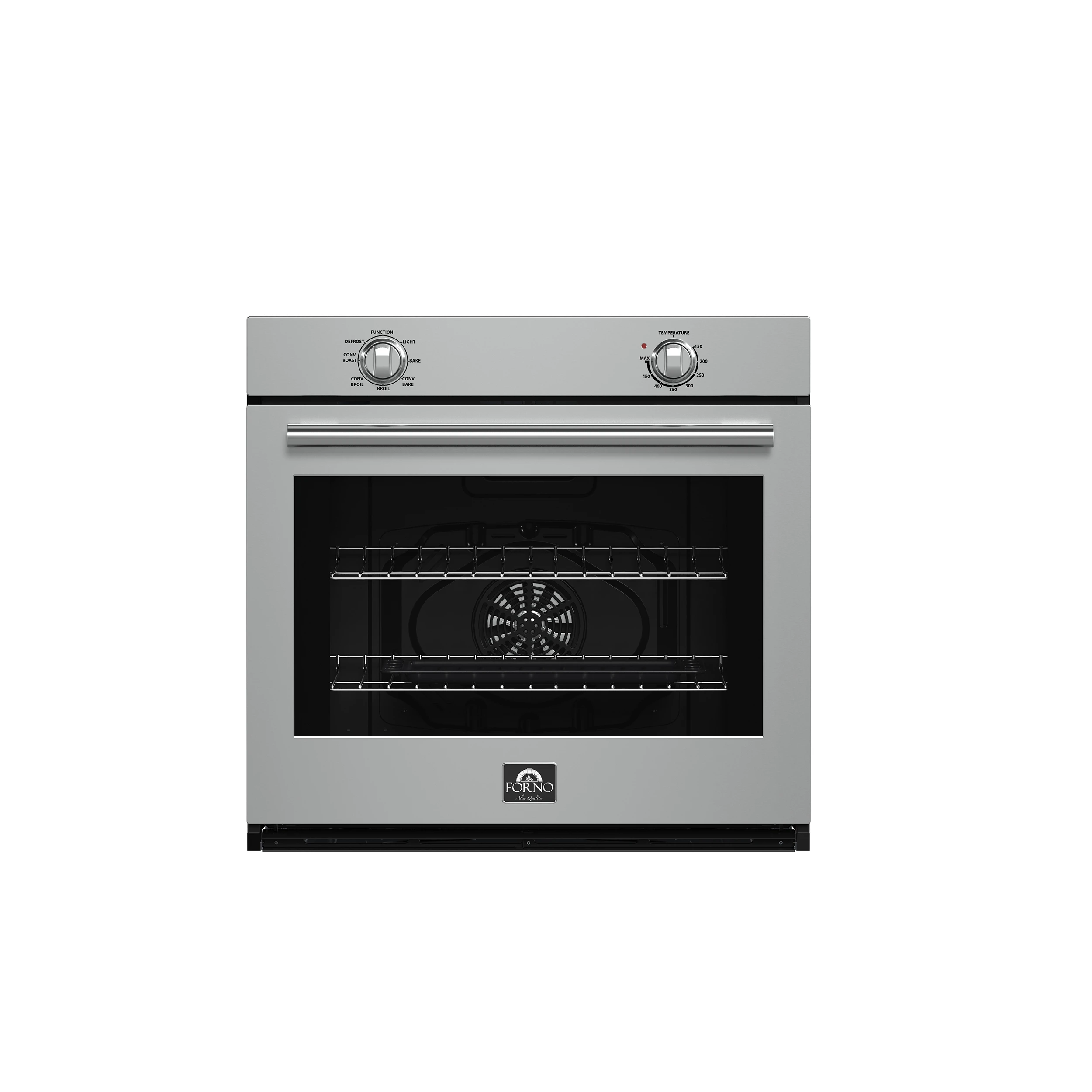 Vomero 30-Inch Wall Oven, Stainless Steel, 5 cu.ft Capacity, 3550 Watts Convection, Mechanical Controls, Self-Cleaning Function FBOEL137030