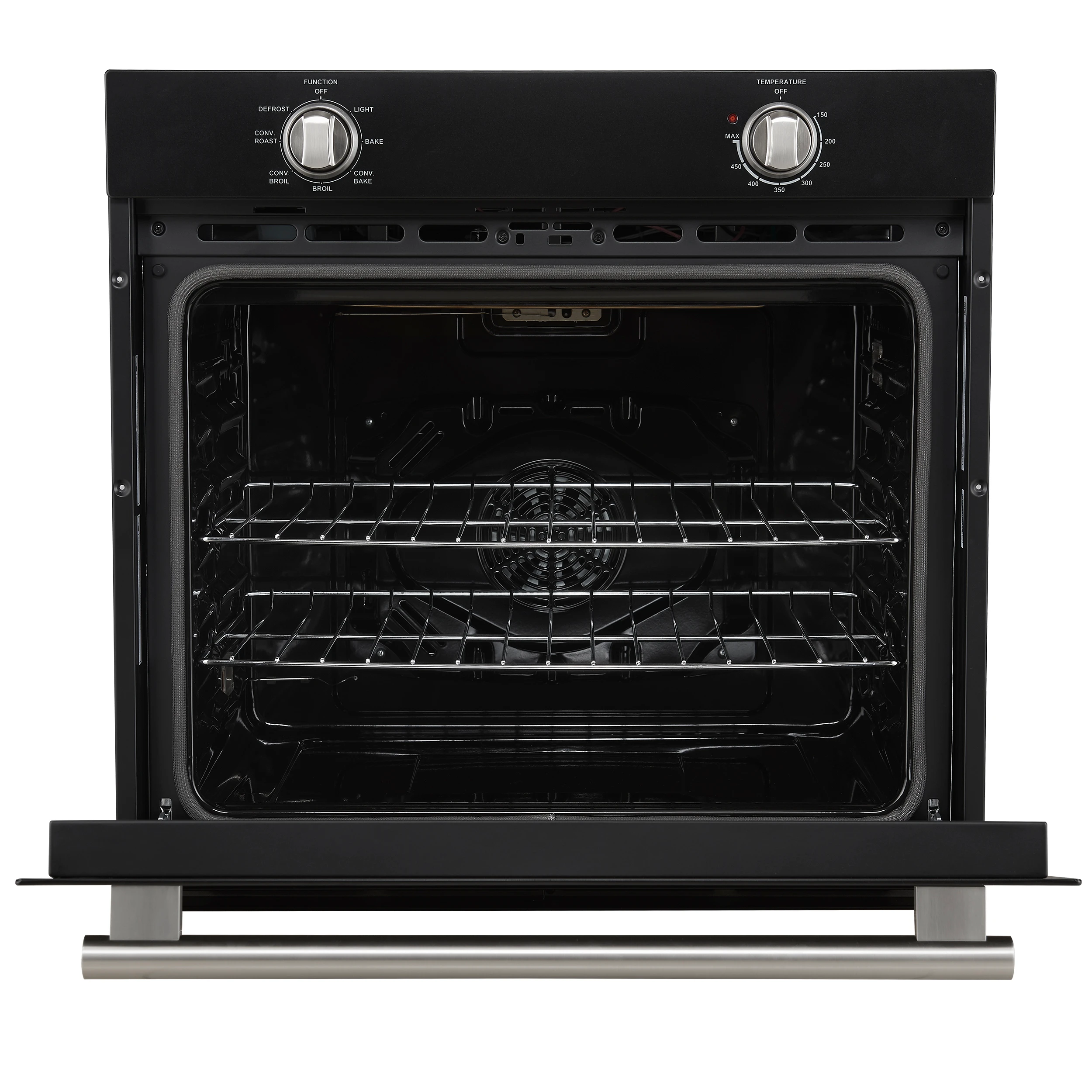 Vomero 30-Inch Wall Oven, Black, 5 cu.ft Capacity, 3550 Watts Convection, Mechanical Controls, Manuel Steam Clean FBOEL137030BLK