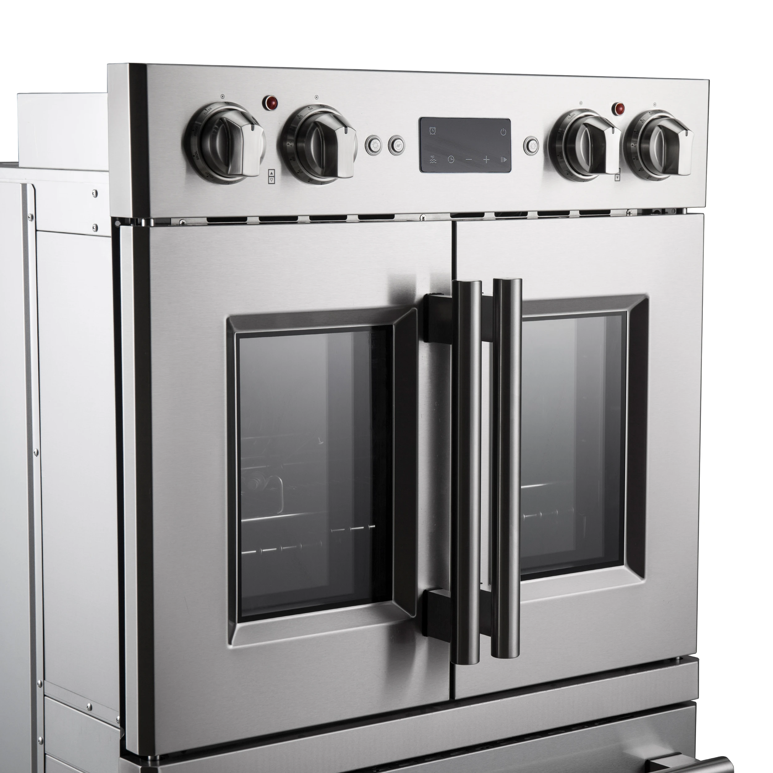Gallico 30-Inch Electric French Door Double Oven, Stainless Steel, Convection Cooking, Touch Control Panel, Self-Cleaning Function FBOEL138830