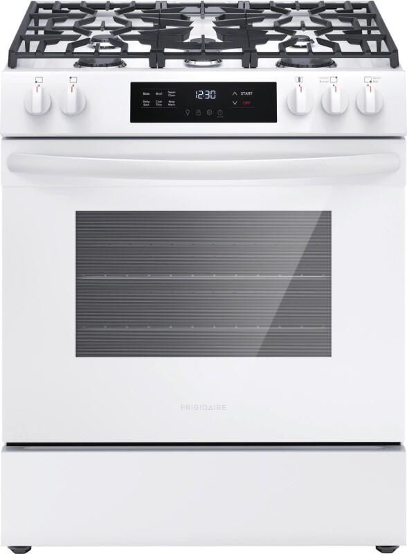 Frigidaire 30" Gas Range with Steam Clean White FCFG3062AW Picture 1