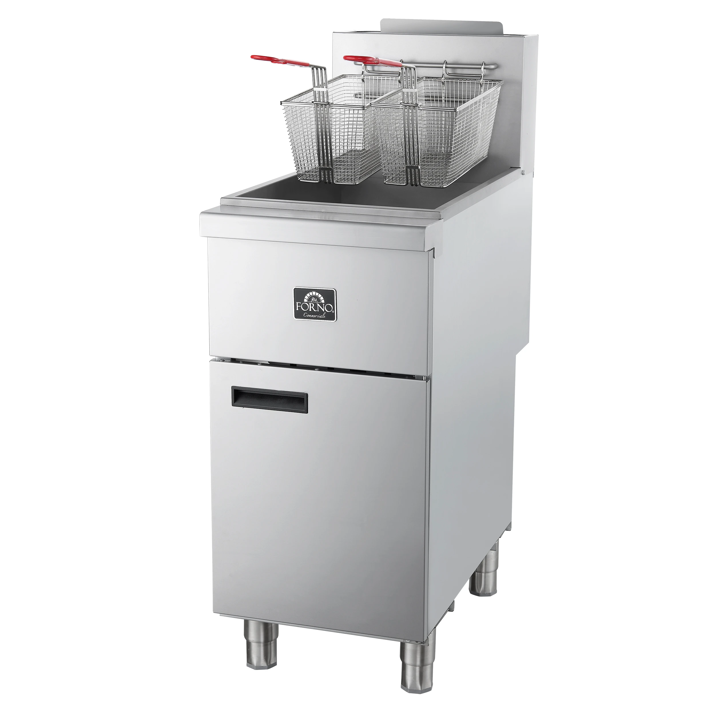Commerciale Natural Gas Deep Fryer, 4 Burners 120,000 BTU, 50 lbs Oil Capacity FCMGF0023
