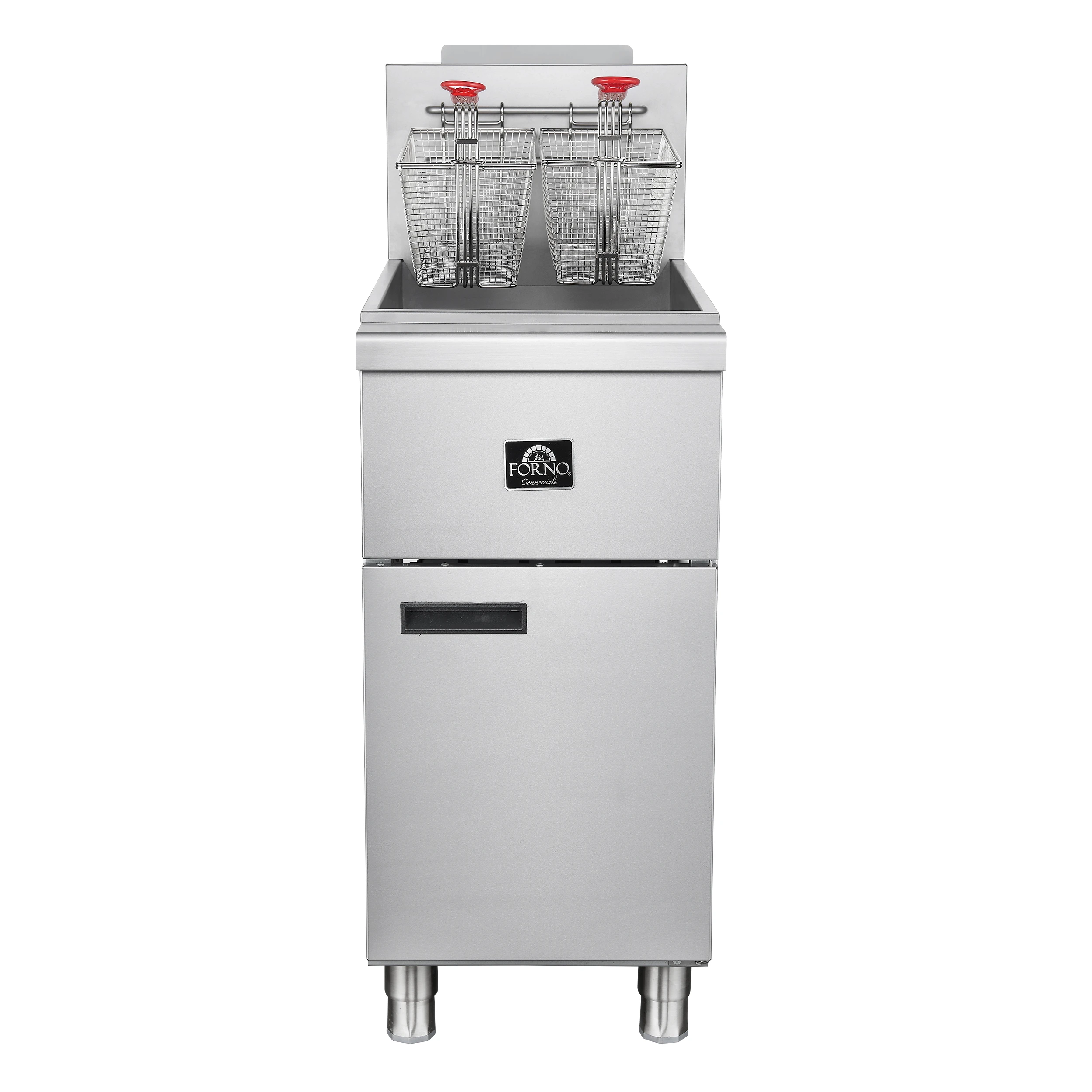 Commerciale Natural Gas Deep Fryer, 3 Burners 90,000 BTU, 40 lbs, Millivolt Control FCMGF0048
