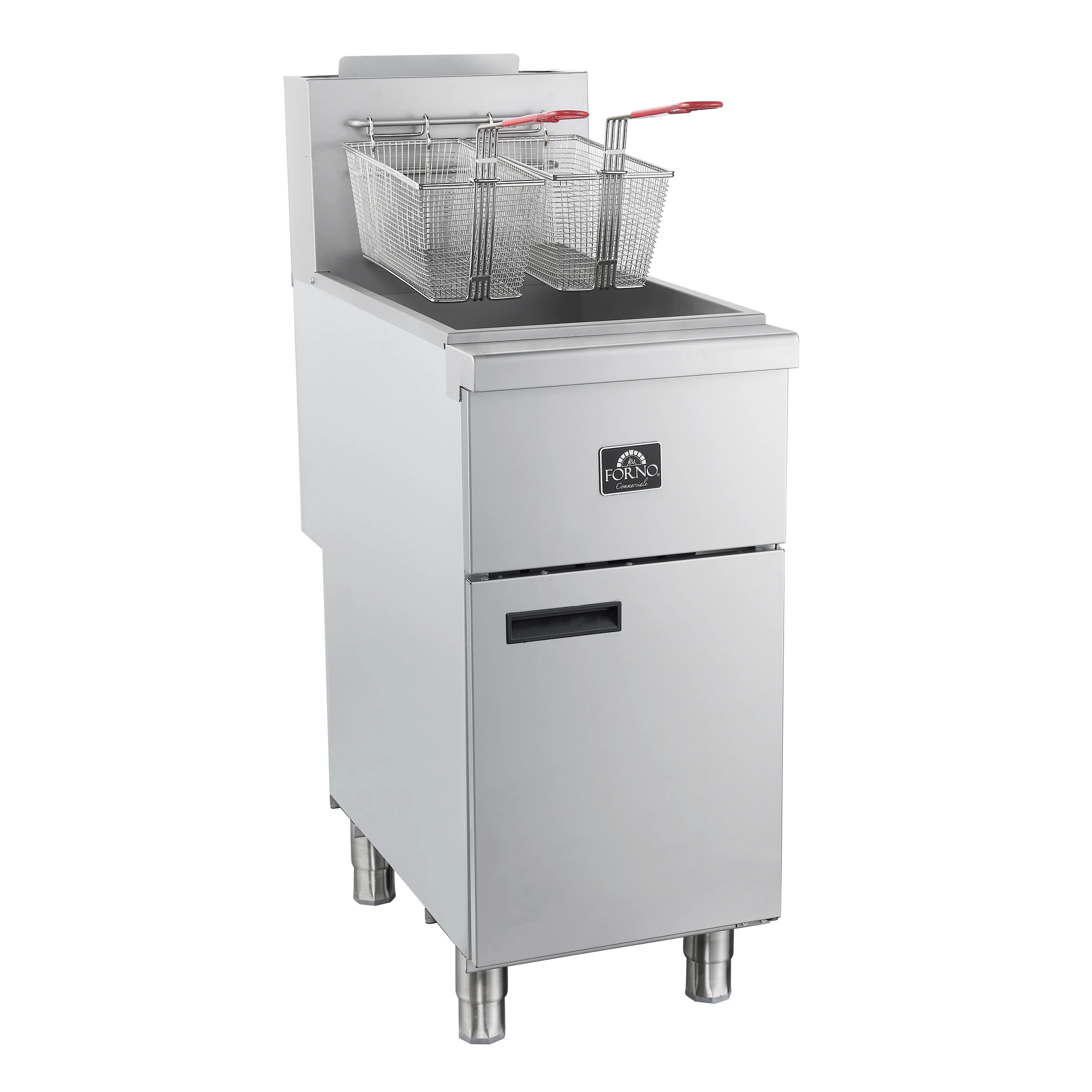 Commerciale Natural Gas Deep Fryer, 3 Burners 90,000 BTU, 40 lbs, Millivolt Control FCMGF0048
