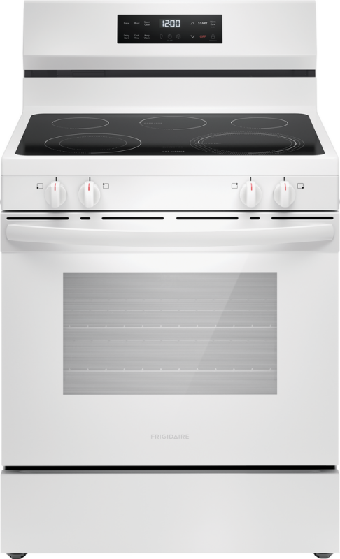Frigidaire 30" Electric Range with Steam Clean White FCRE3062AW Picture 1