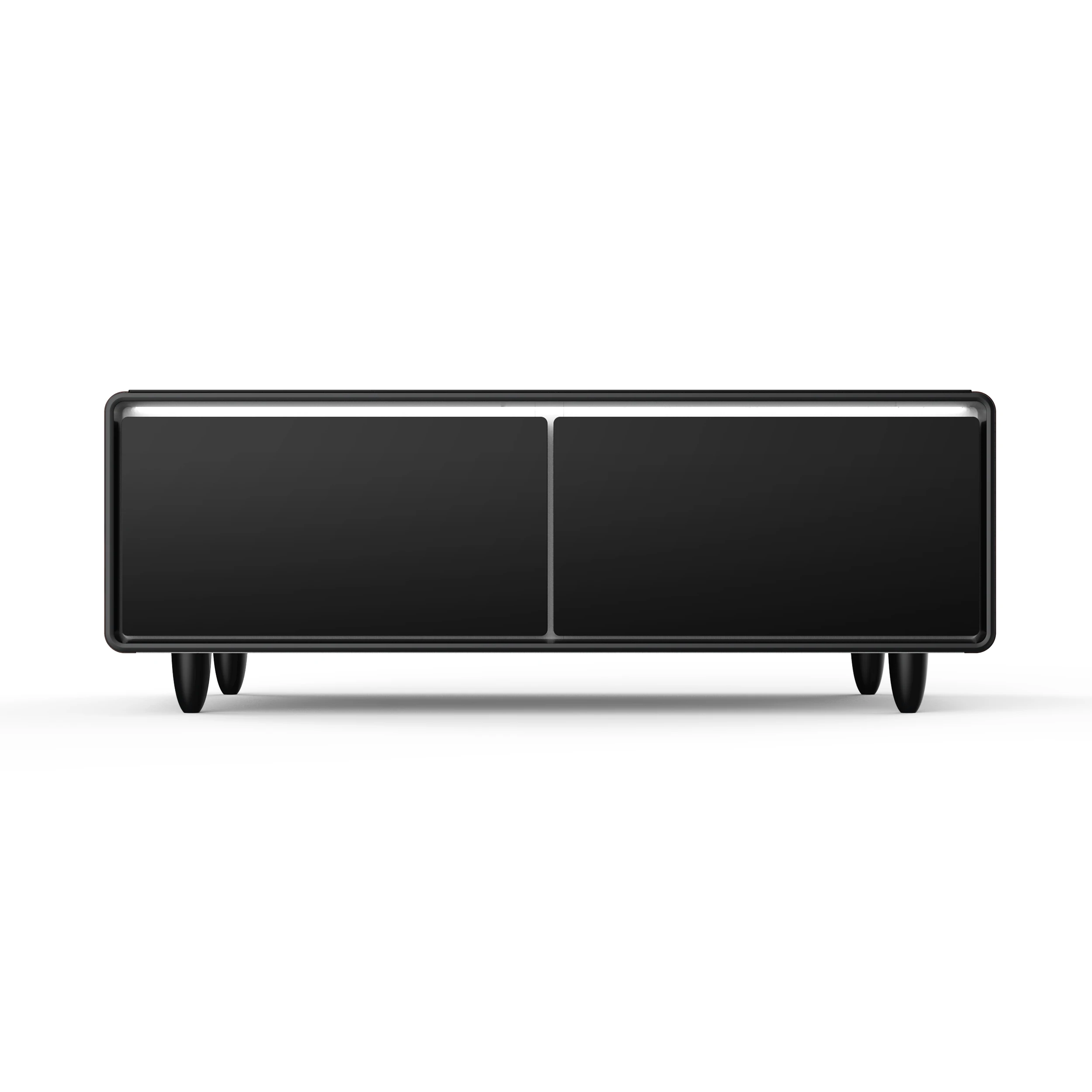 Evoluto Tavolo 51-Inch Smart Coffee Table with Wood-Accent Sides – Dual Cooling Zones, Wireless Charging Pad & Built-In Bluetooth Speakers FCTFR700651WD