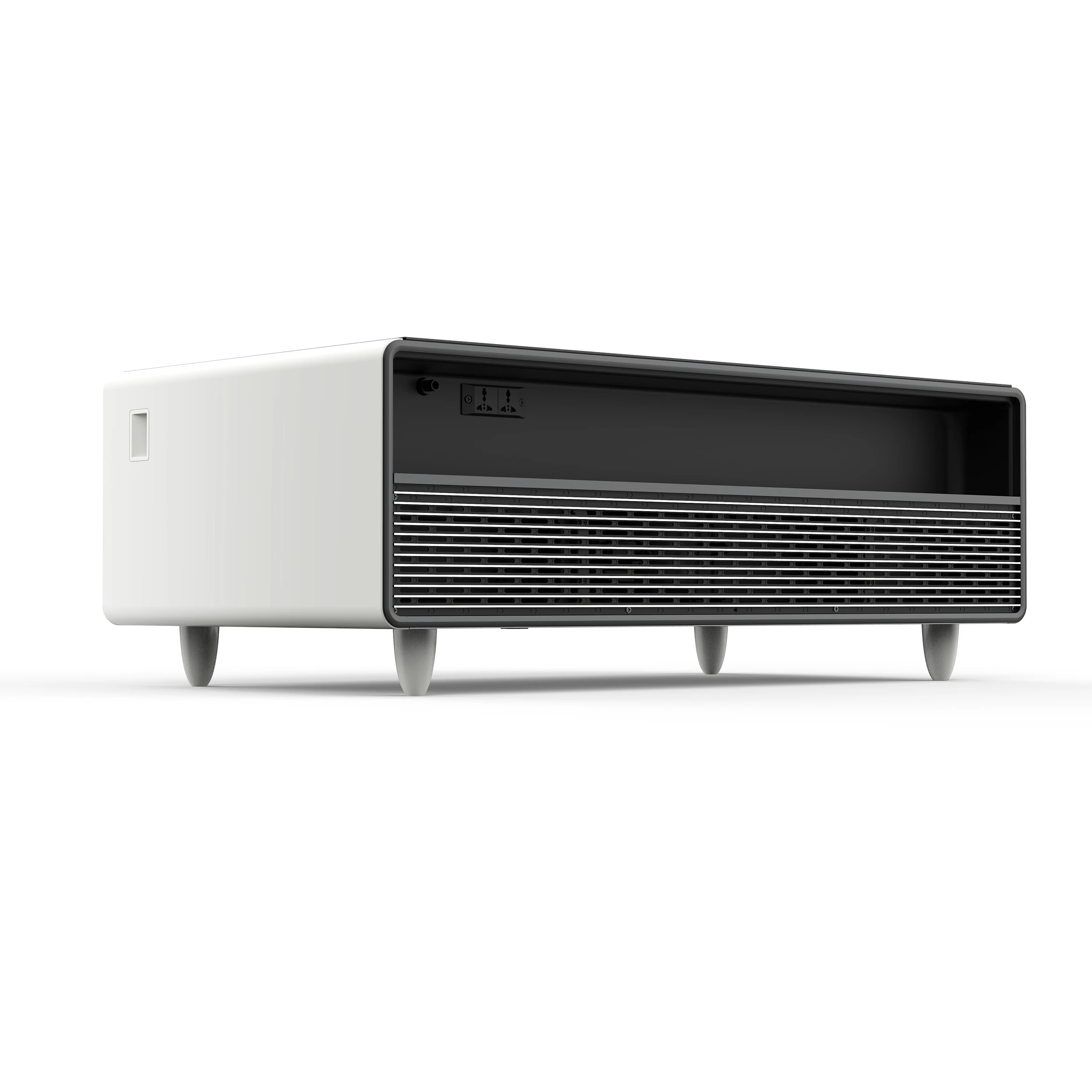Evoluto Tavolo 51-Inch White Smart Coffee Table – Dual Refrigerator Drawers, Bluetooth 5.0 Audio, Wireless Charging & RGB Ambient Light FCTFR700651WHT