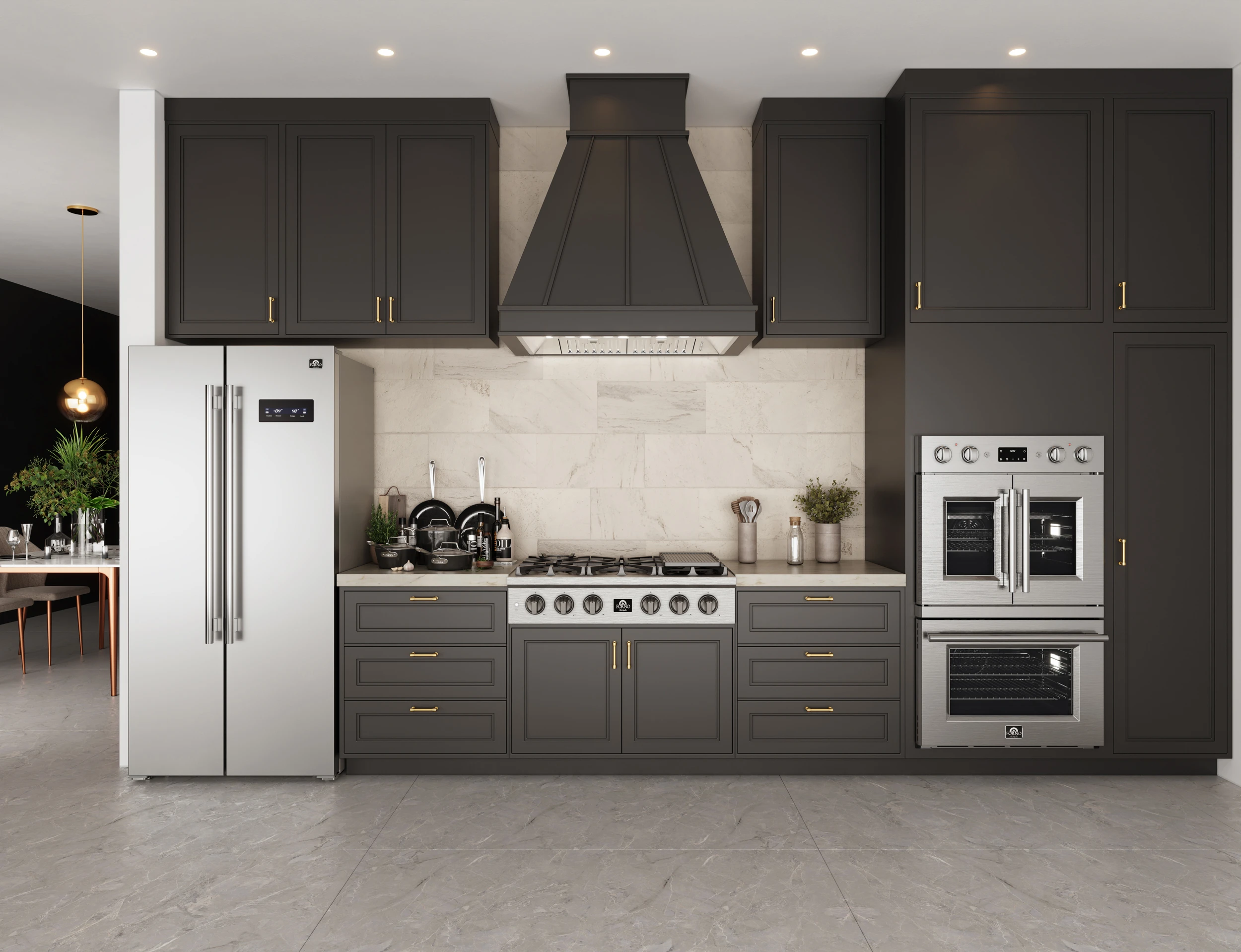 Spezia Alta Qualita 36-Inch Pro-Style Gas Rangetop, Stainless Steel, 6 Sealed Burners, Continuous Cast Iron Grates, High Heat Output FCTGS575136