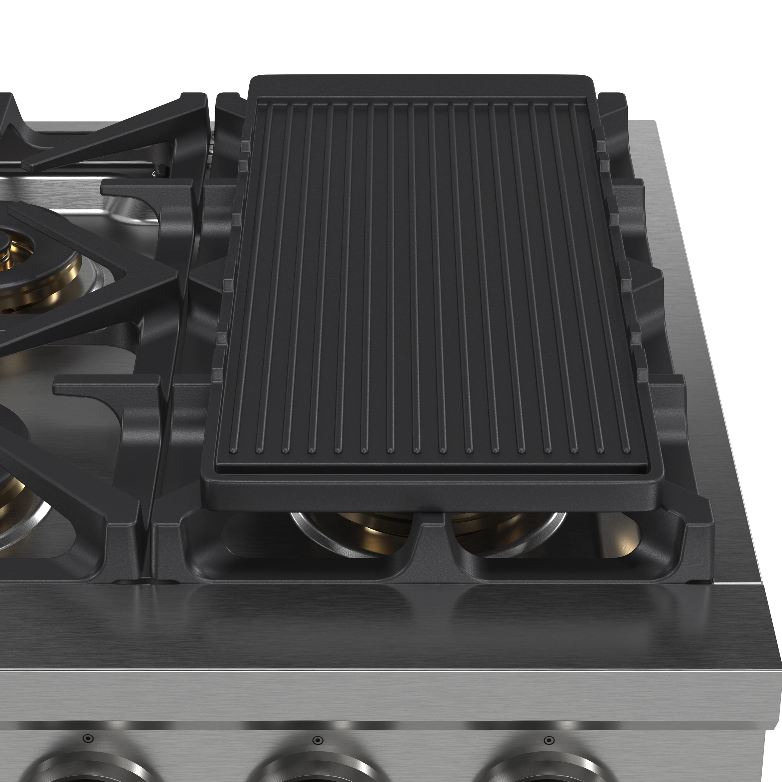 Spezia Alta Qualita 36-Inch Pro-Style Gas Rangetop, Stainless Steel, 6 Sealed Burners, Continuous Cast Iron Grates, High Heat Output FCTGS575136