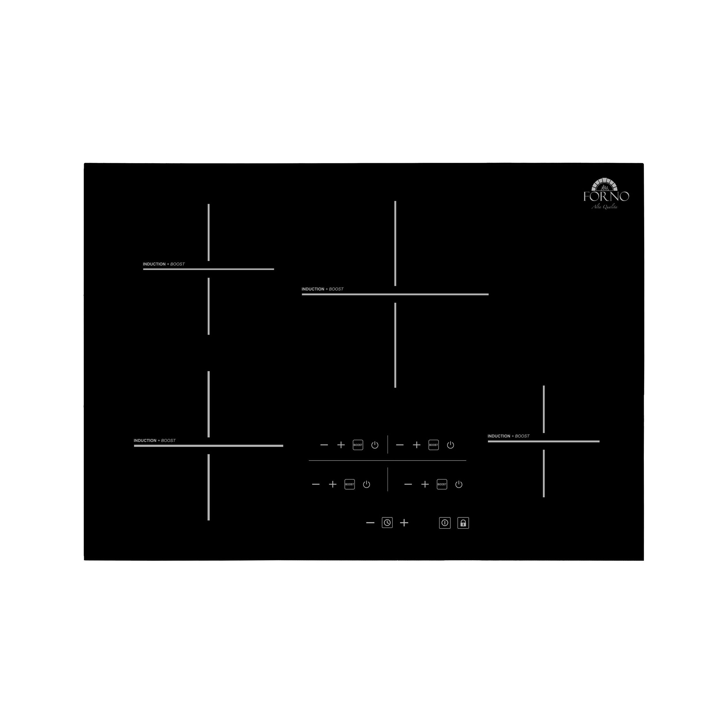 Lecce 30-Inch 4-Zone Induction Cooktop, Touch Control, Multiple Power Levels, Safety Features, Sleek Design FCTIN054530