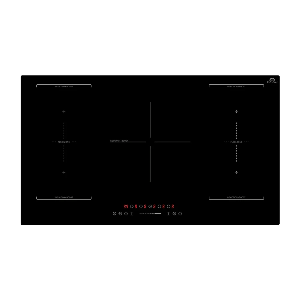 Ornonzo 36-Inch Induction Cooktop, 5 Zones, 2 Flex-Zones, 10,200W Total Power, Touch Control, 9 Power Levels FCTIN056936