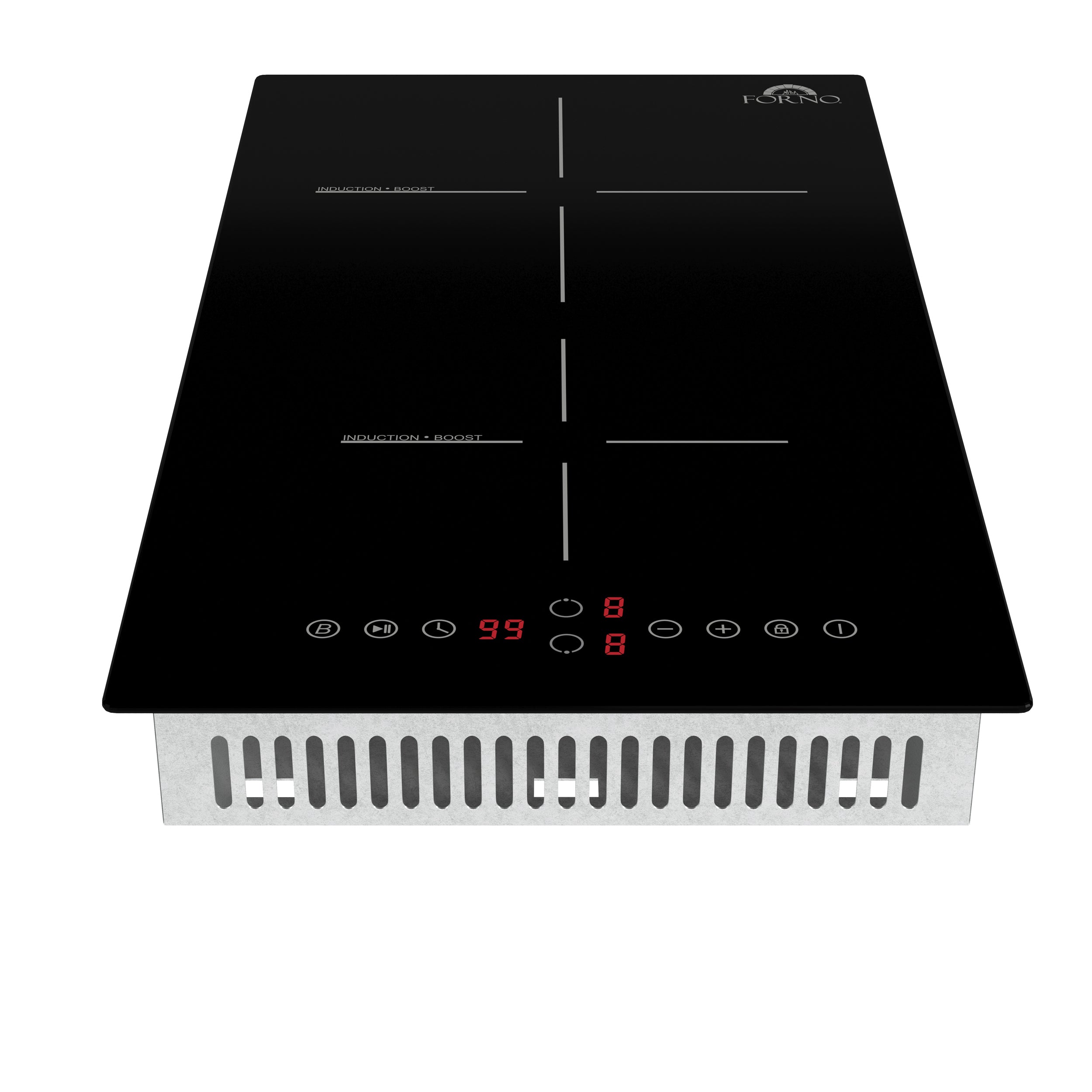 Parco 12-Inch Induction Cooktop, 2 Zones, 3,600W Total Power, Touch Control, 9 Power Levels, Booster Function FCTIN058312