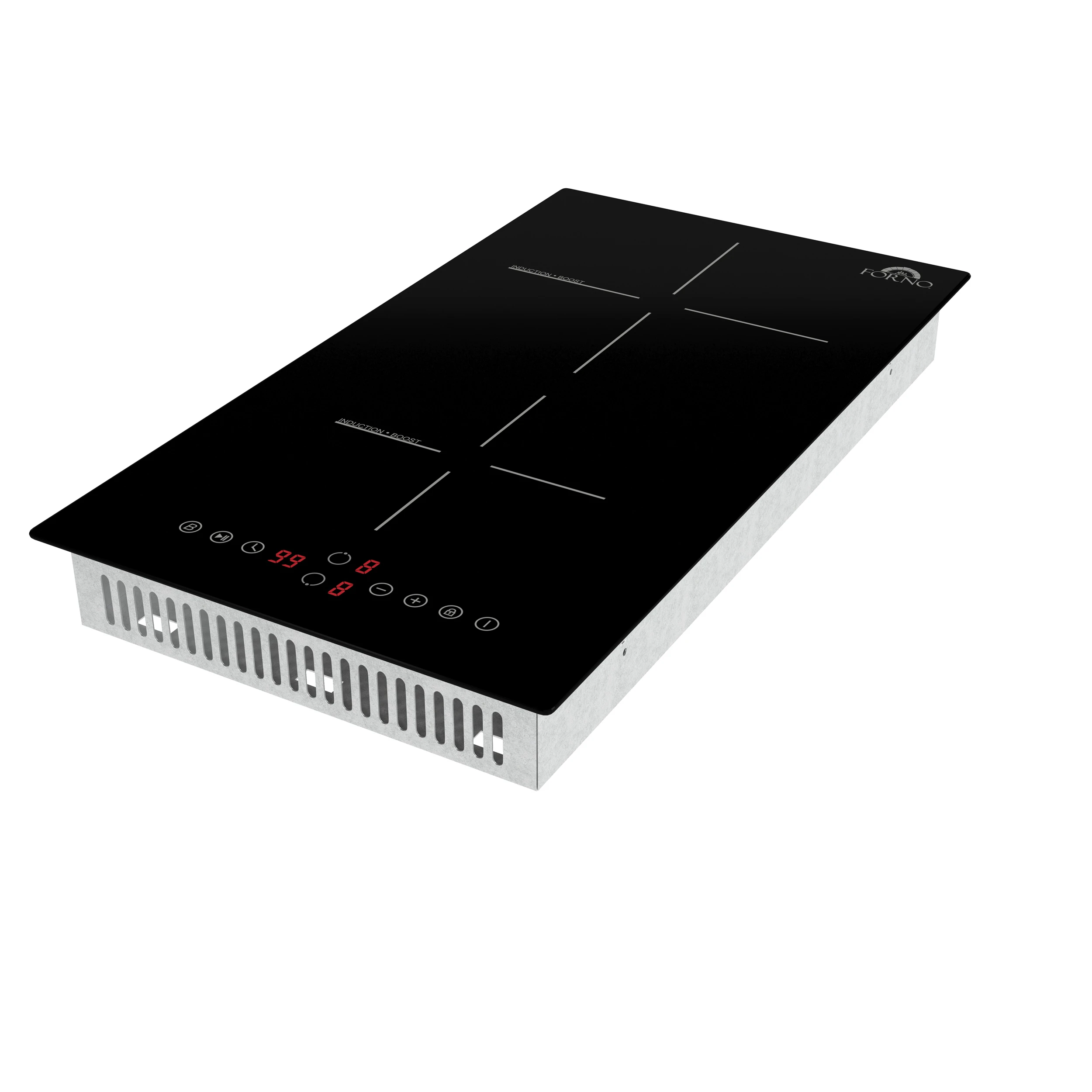 Parco 12-Inch Induction Cooktop, 2 Zones, 3,600W Total Power, Touch Control, 9 Power Levels, Booster Function FCTIN058312