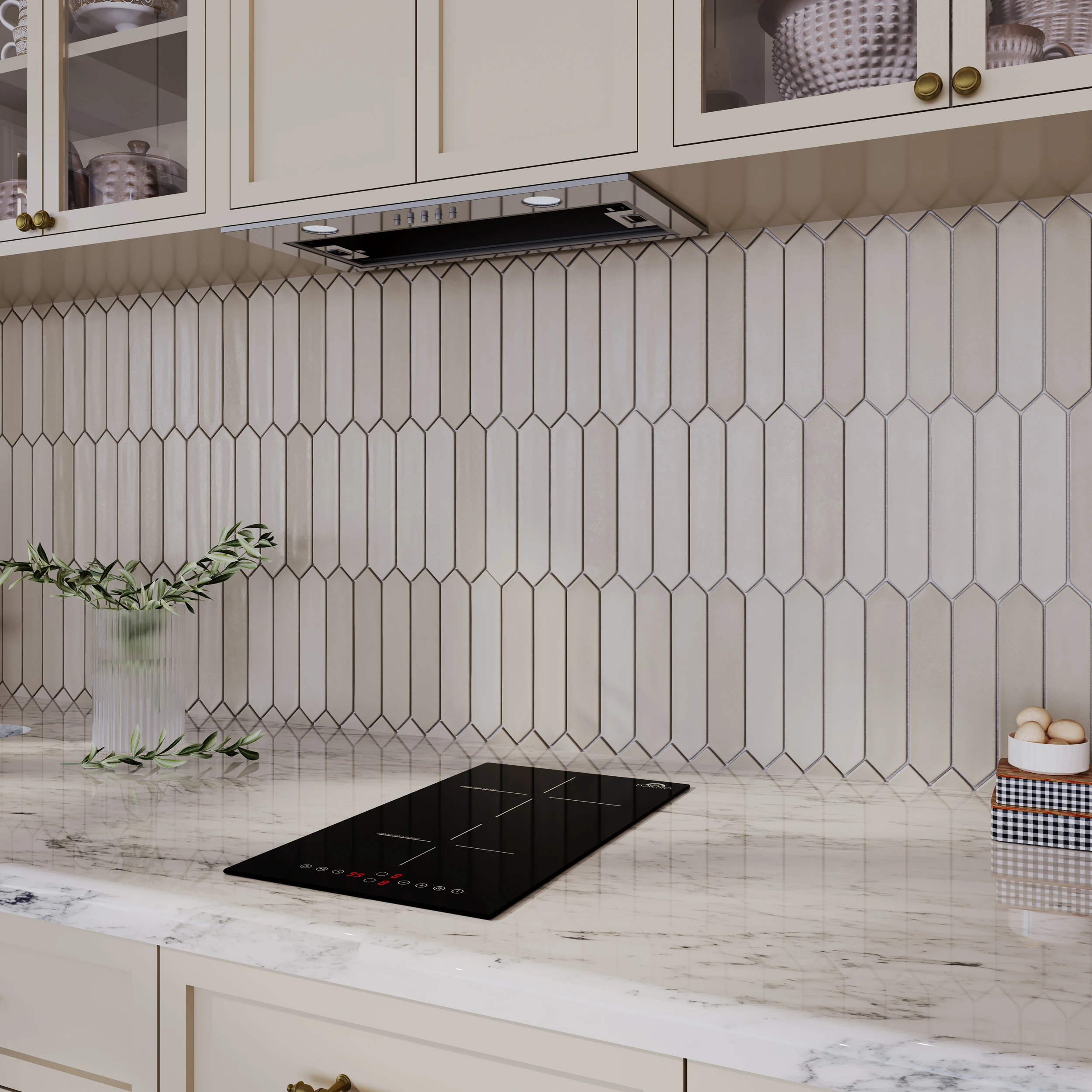 Parco 12-Inch Induction Cooktop, 2 Zones, 3,600W Total Power, Touch Control, 9 Power Levels, Booster Function FCTIN058312