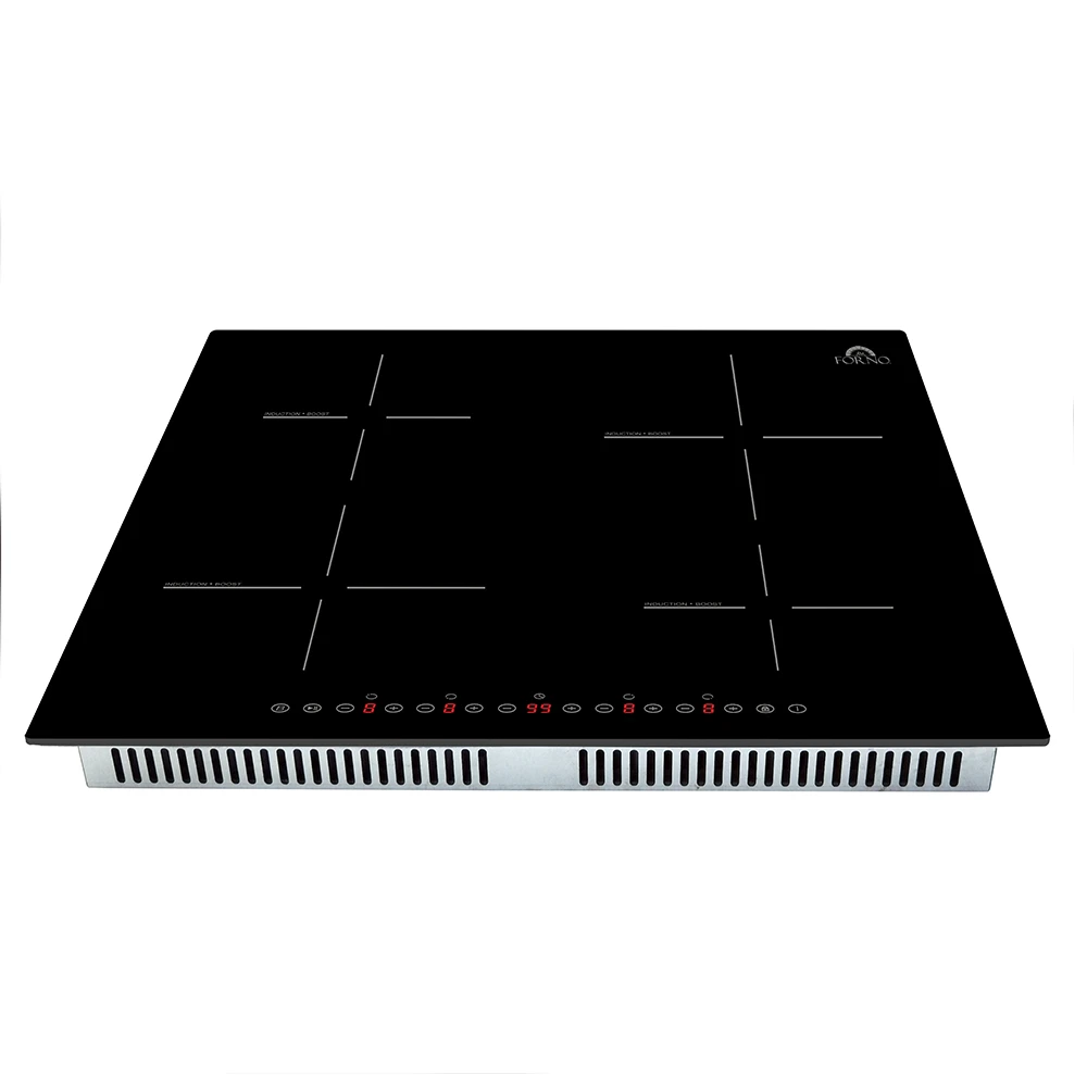 Parco 24-Inch Induction Cooktop, 4 Zones, 7,200W Total Power, Touch Control, 9 Power Levels, Booster Function FCTIN058324