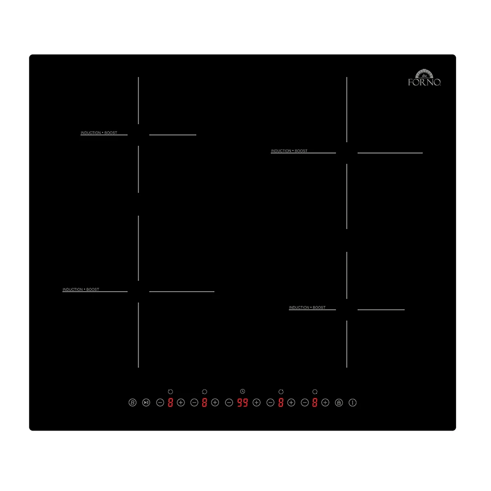 Parco 24-Inch Induction Cooktop, 4 Zones, 7,200W Total Power, Touch Control, 9 Power Levels, Booster Function FCTIN058324