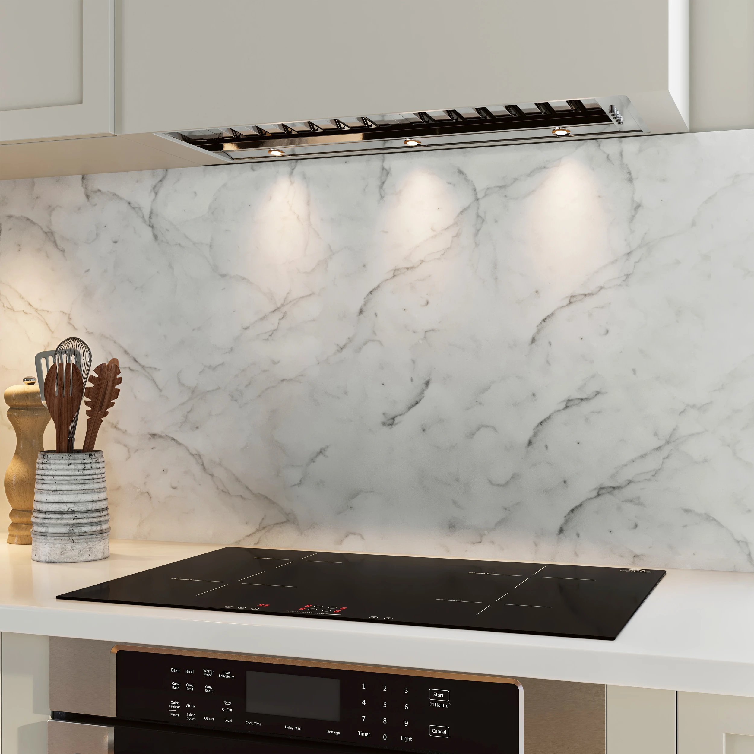 Parco 30-Inch Induction Cooktop, 4 Zones, 7,200W Total Power, Touch Control, 9 Power Levels, Booster Function FCTIN058330