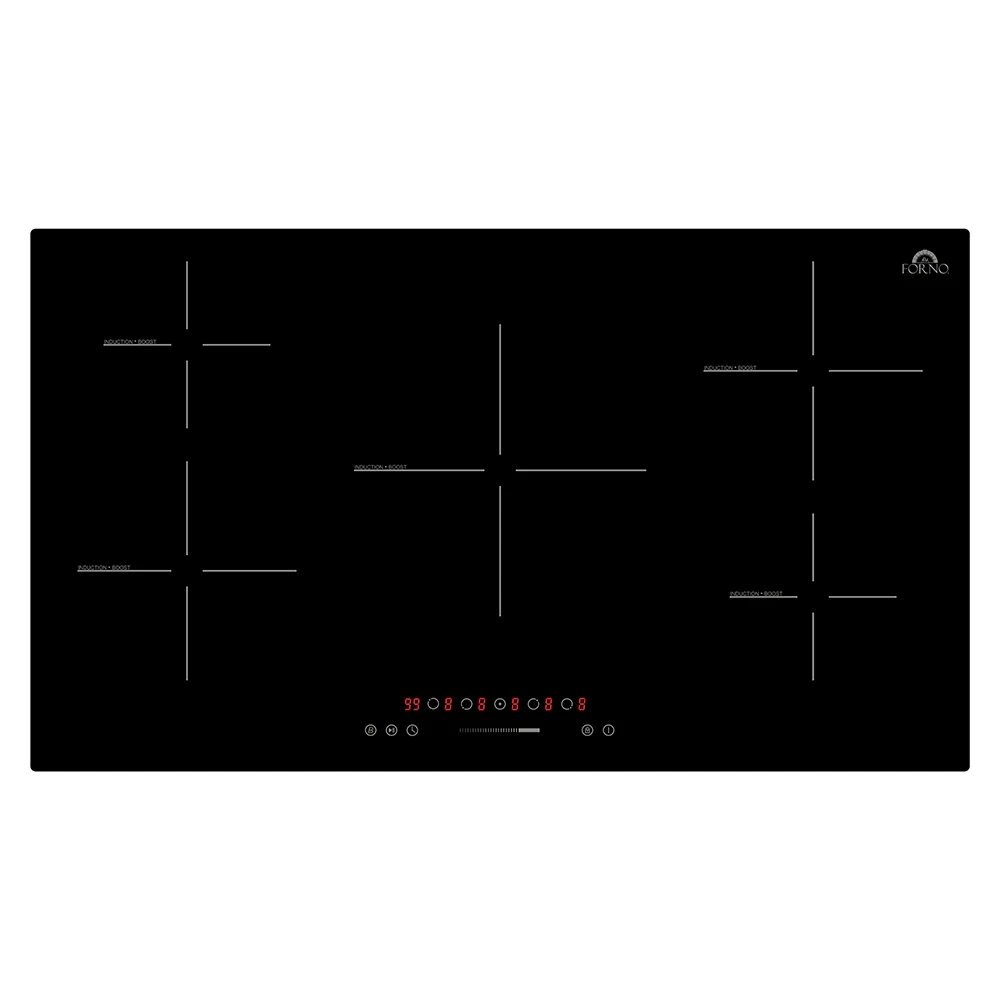 Parco 36-Inch Induction Cooktop, 5 Zones, 10,200W Total Power, Touch Control, 9 Power Levels, Booster Function FCTIN058336