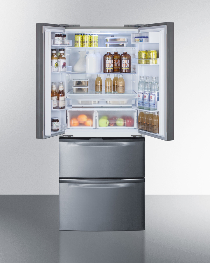 27" Wide French Door Refrigerator-Freezer FDRD15SS