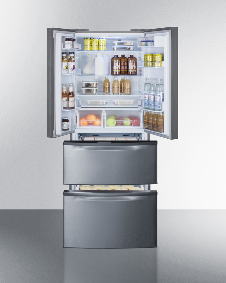 27" Wide French Door Refrigerator-Freezer FDRD15SS