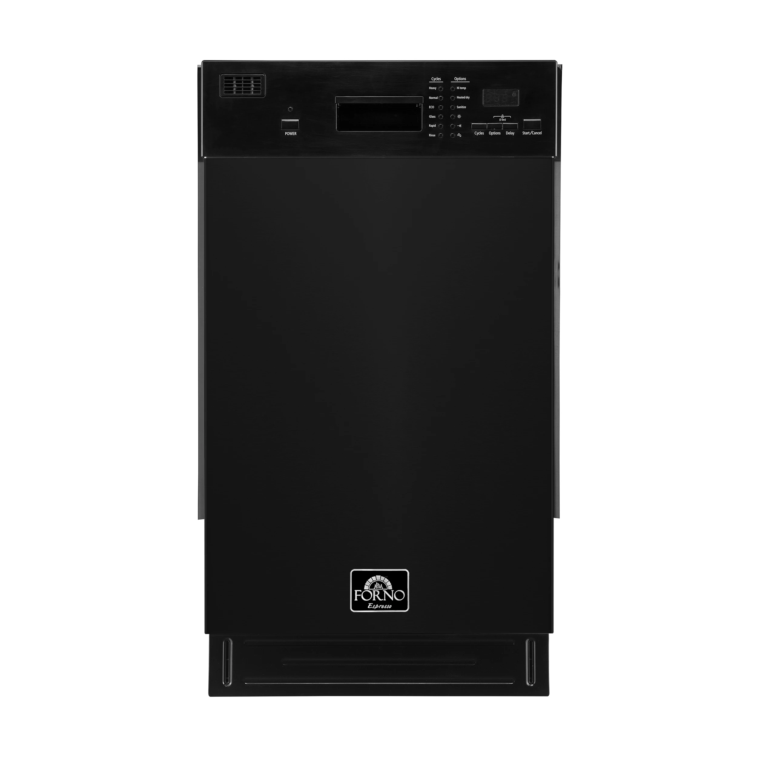 Polo 18-Inch Built-In Black Dishwasher, 8 Place Settings, ENERGY STAR Certified, 52 dBA FDWBI804118BLK