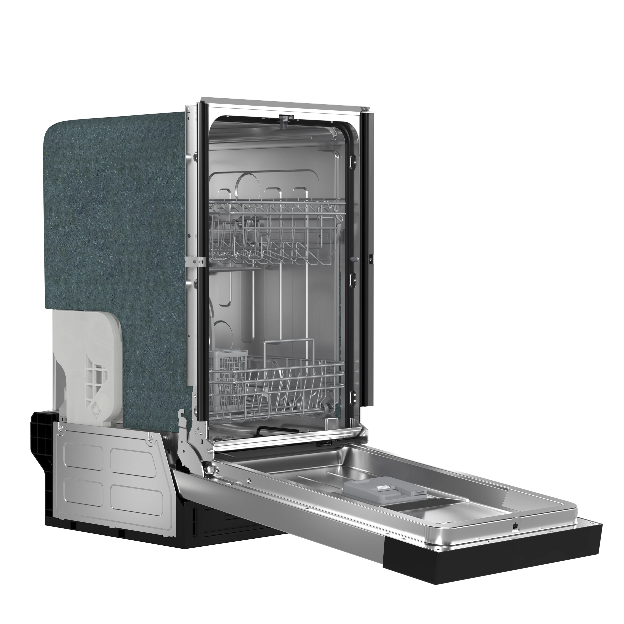 Polo 18-Inch Built-In Stainless Steel Dishwasher, 8 Place Settings, ENERGY STAR Certified, 52 dBA FDWBI804118S