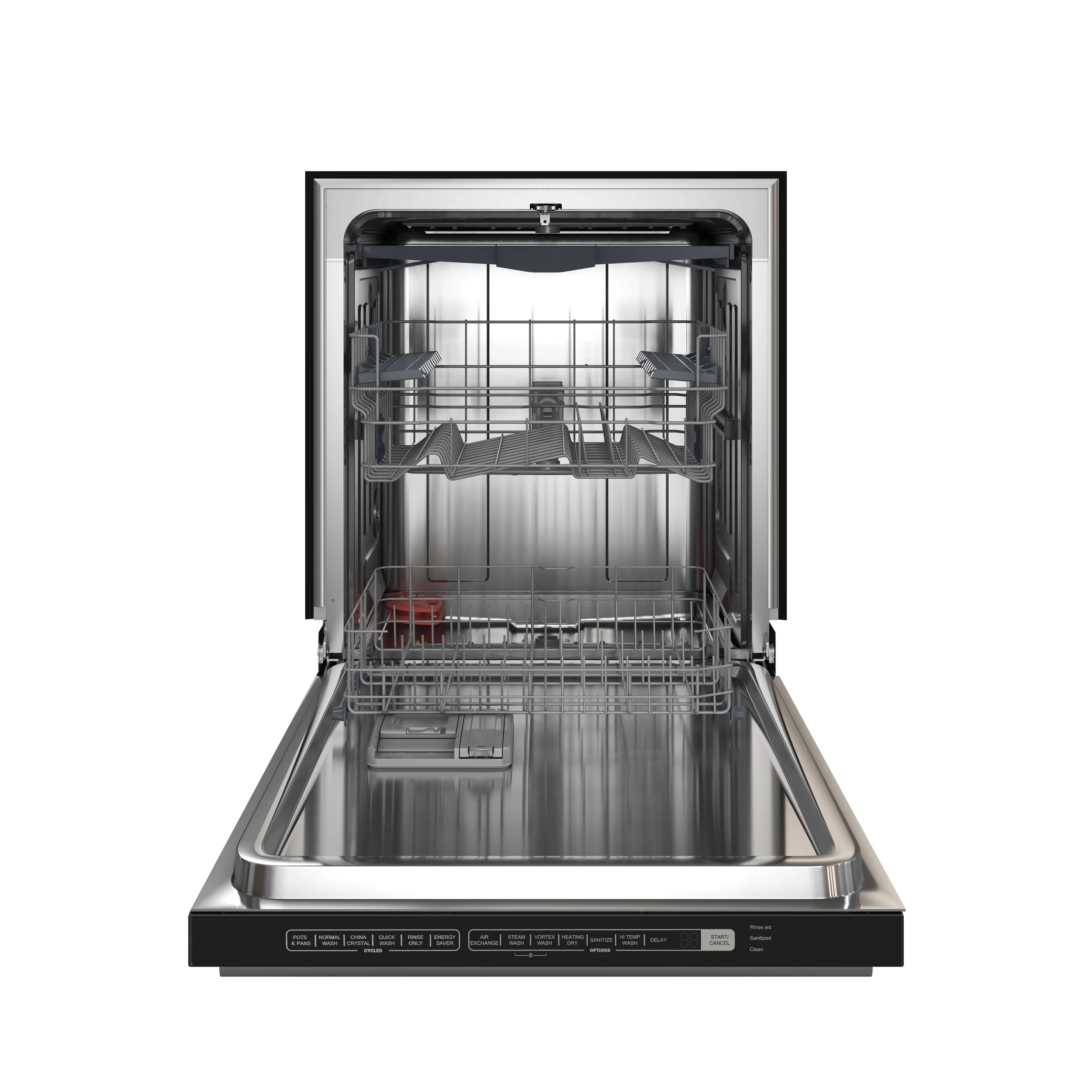 Pozzo 24-Inch Built-In Tall Tub Top Control Dishwasher, Black, 49 dBA, Soil-Sensing Capable, ENERGY STAR FDWBI806724BLK
