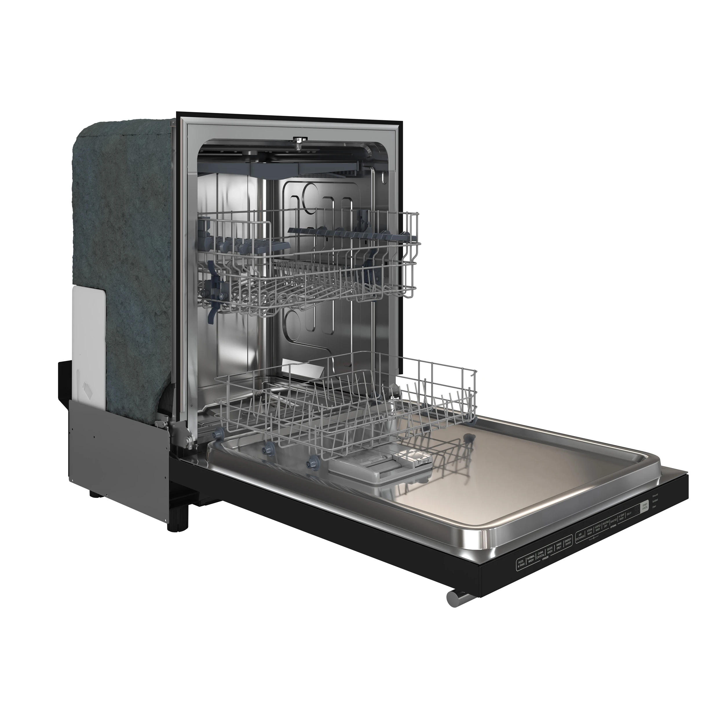 Pozzo 24-Inch Built-In Tall Tub Top Control Dishwasher, Black, 49 dBA, Soil-Sensing Capable, ENERGY STAR FDWBI806724BLK
