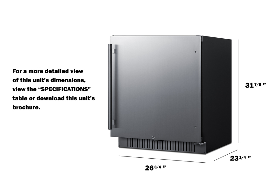 27" Wide Built-In All-Refrigerator, ADA Compliant FF27BSSADA