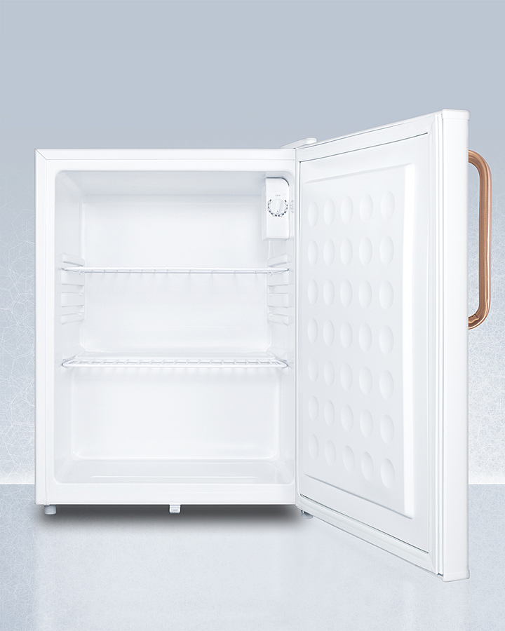 Compact All-Refrigerator with Antimicrobial Pure Copper Handle FF28LWHTBC