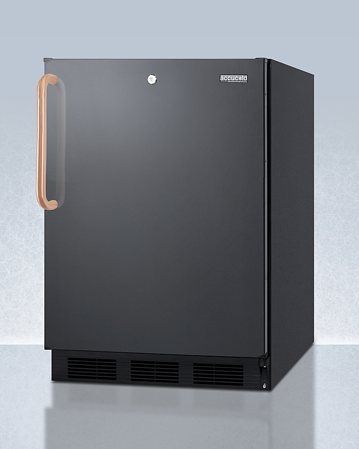 24" Wide Built-In All-Refrigerator with Antimicrobial Pure Copper Handle, ADA Compliant FF7LBLKBITBCADA