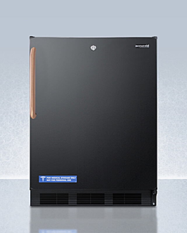 24" Wide Built-In All-Refrigerator with Antimicrobial Pure Copper Handle, ADA Compliant FF7LBLKBITBCADA