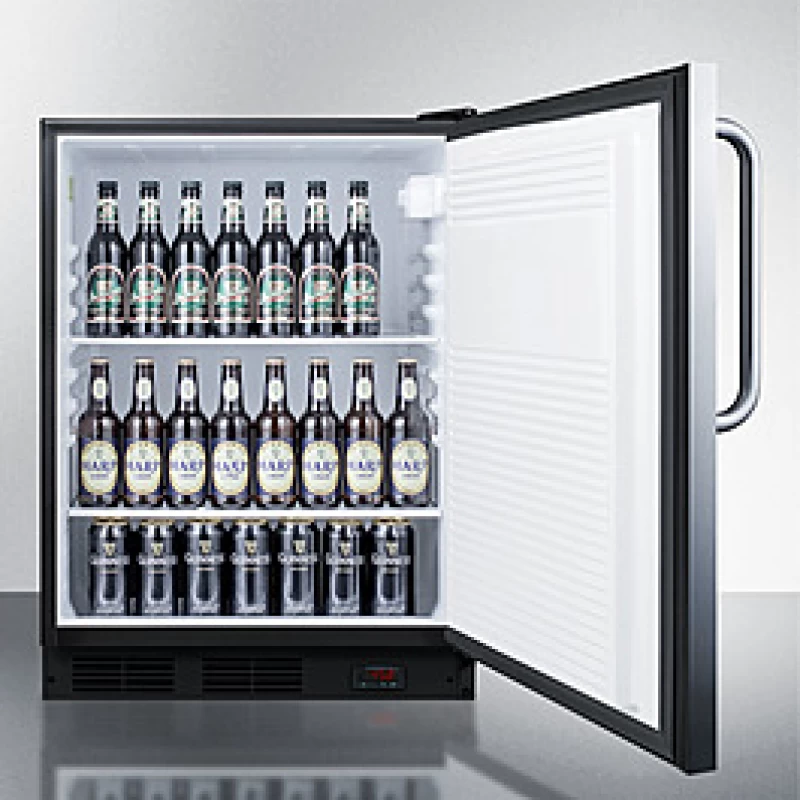 24" Wide Built-In Craft Beer Pub Cellar FF7LBLKPUBCSS