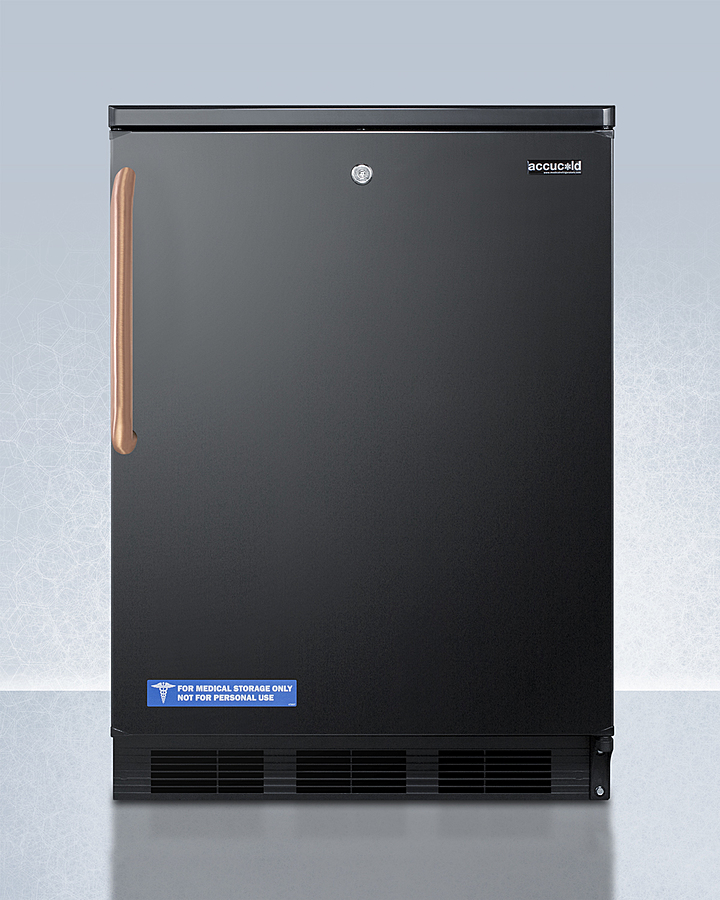 24" Wide All-Refrigerator with Antimicrobial Pure Copper Handle FF7LBLKTBC