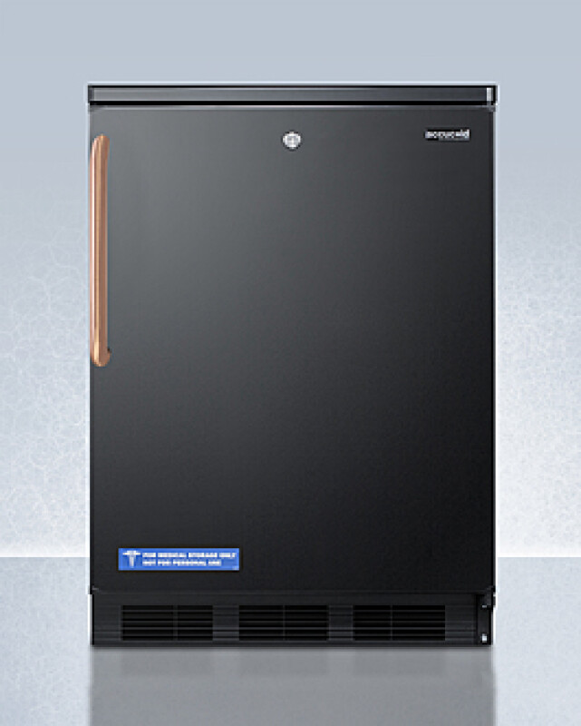 24" Wide All-Refrigerator with Antimicrobial Pure Copper Handle FF7LBLKTBC