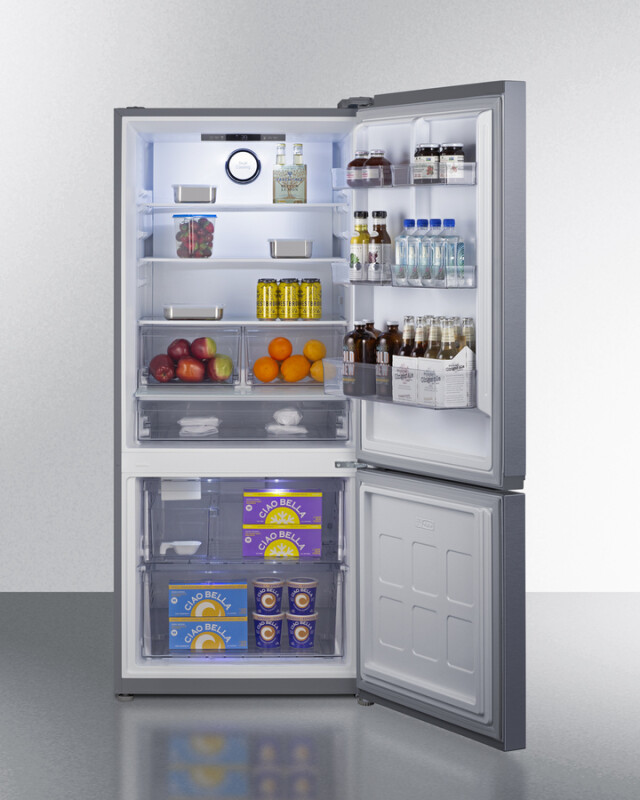 30" Wide Bottom Freezer Refrigerator with Icemaker, Counter Depth FFBF174SSIM