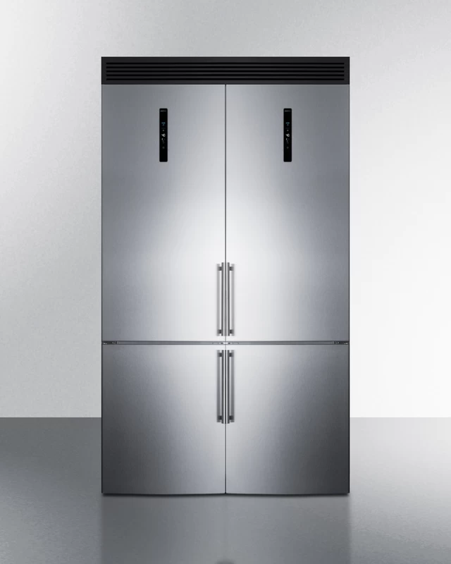 Summit 48" Wide Bottom Freezer Refrigerator Set Platinum FFBF181ES2KIT48 Picture 1