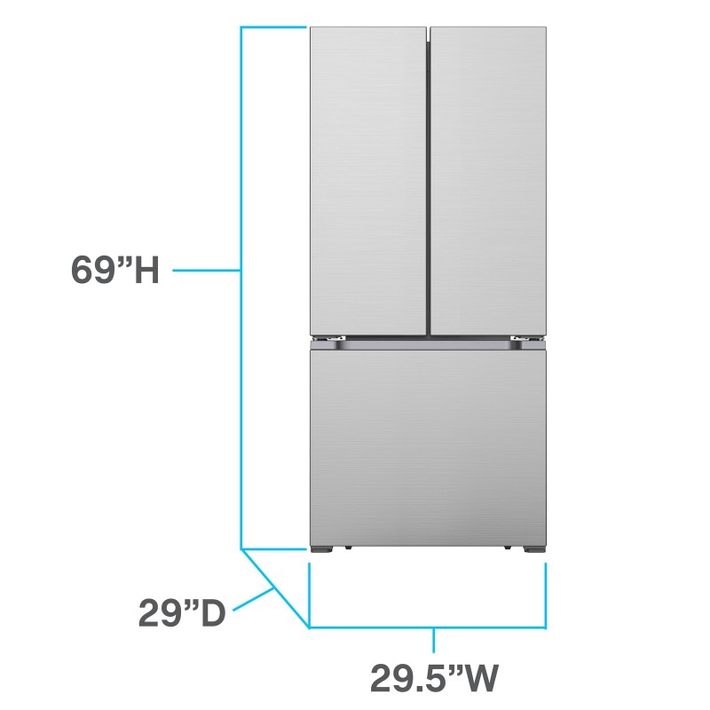 Avanti Frost Free French Door Refrigerator, 17.5 cu. ft. FFFDS175L3S