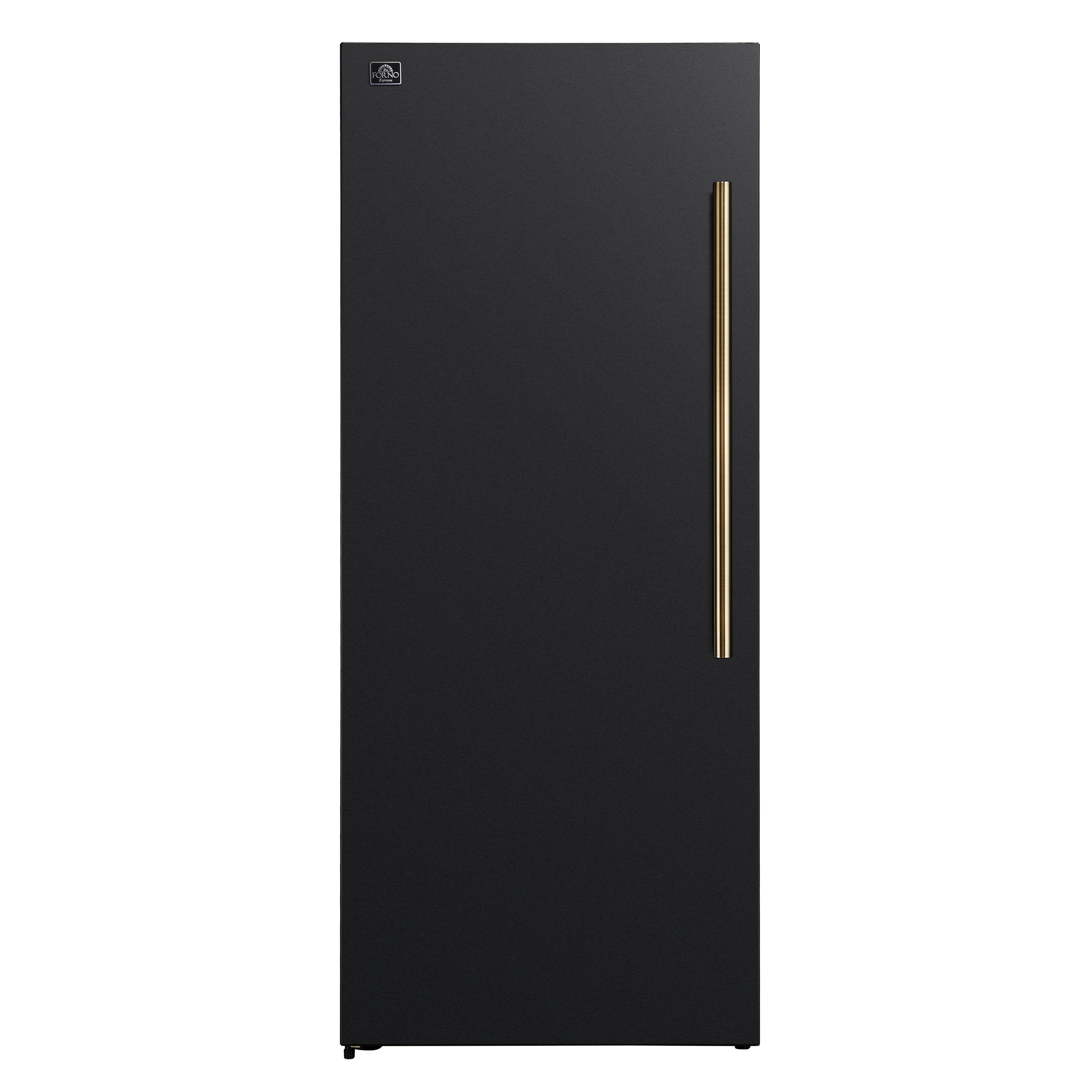 Maderno 28-Inch Convertible Upright Freezer/Refrigerator in Black with Antique Brass Handle, 13.6 cu.ft., Left Swing FFFFD172228BLKLS