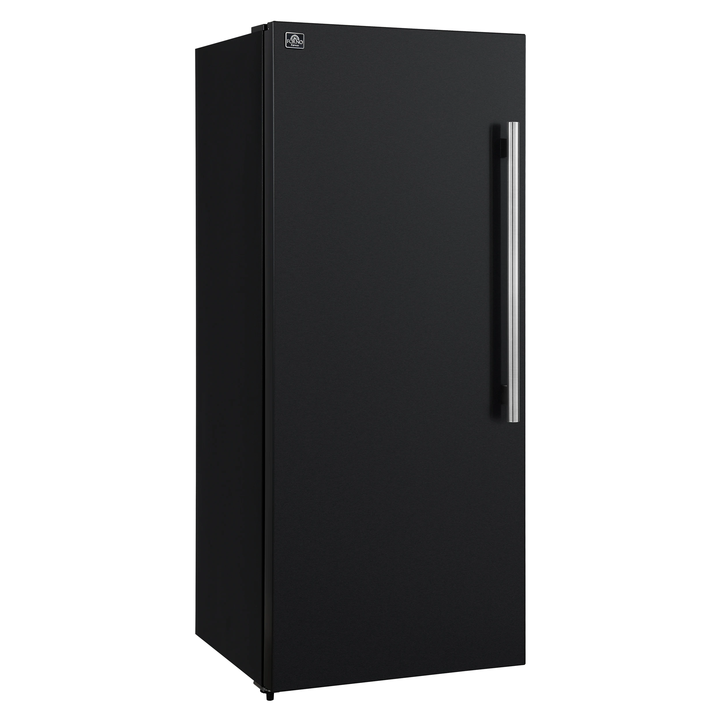 Maderno 28-Inch Convertible Upright Freezer/Refrigerator in Black with Antique Brass Handle, 13.6 cu.ft., Left Swing FFFFD172228BLKLS