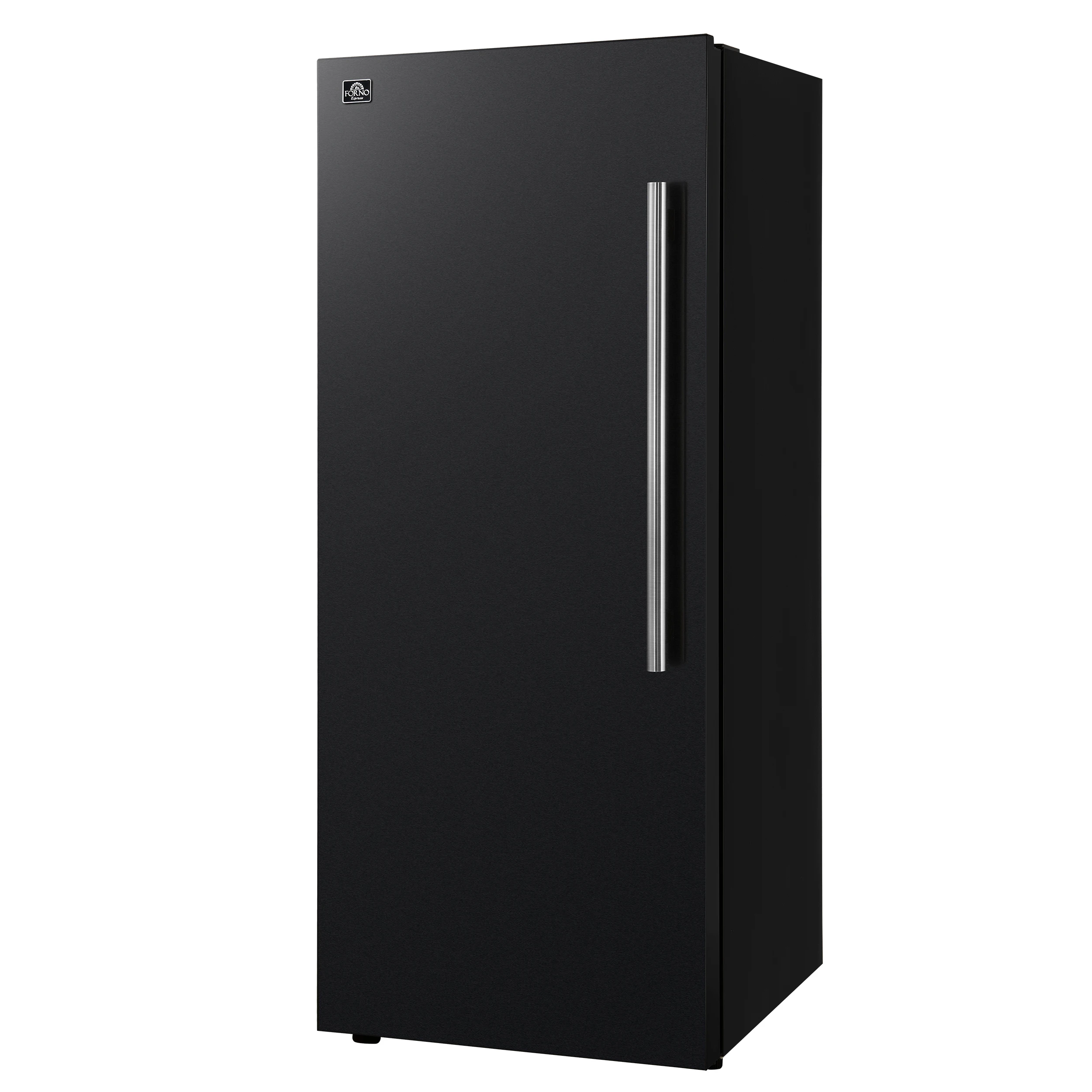 Maderno 28-Inch Convertible Upright Freezer/Refrigerator in Black with Antique Brass Handle, 13.6 cu.ft., Left Swing FFFFD172228BLKLS