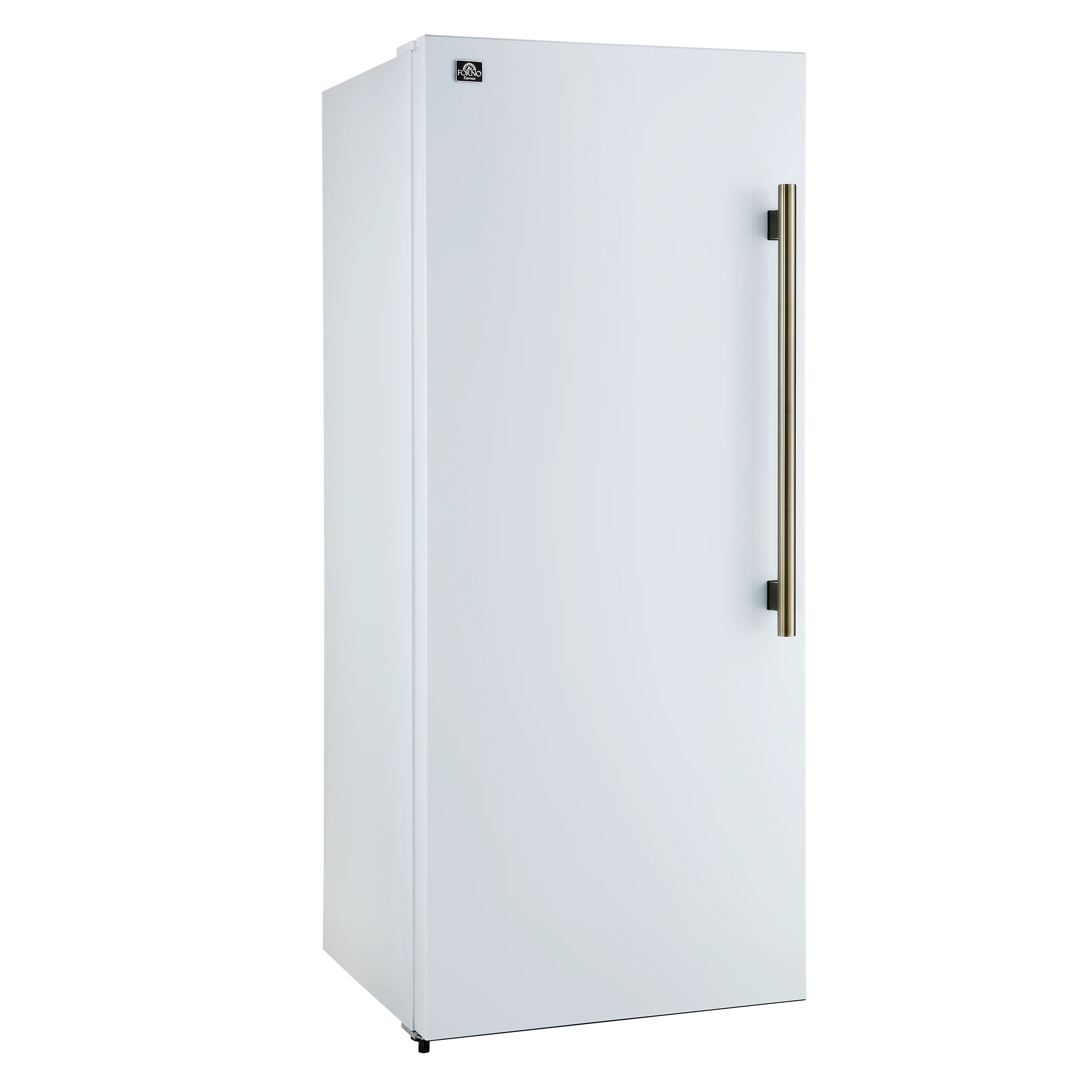 Maderno 28-Inch Convertible Upright Freezer/Refrigerator in White with Antique Brass Handle, 13.6 cu.ft., Left Swing FFFFD172228WHTLS