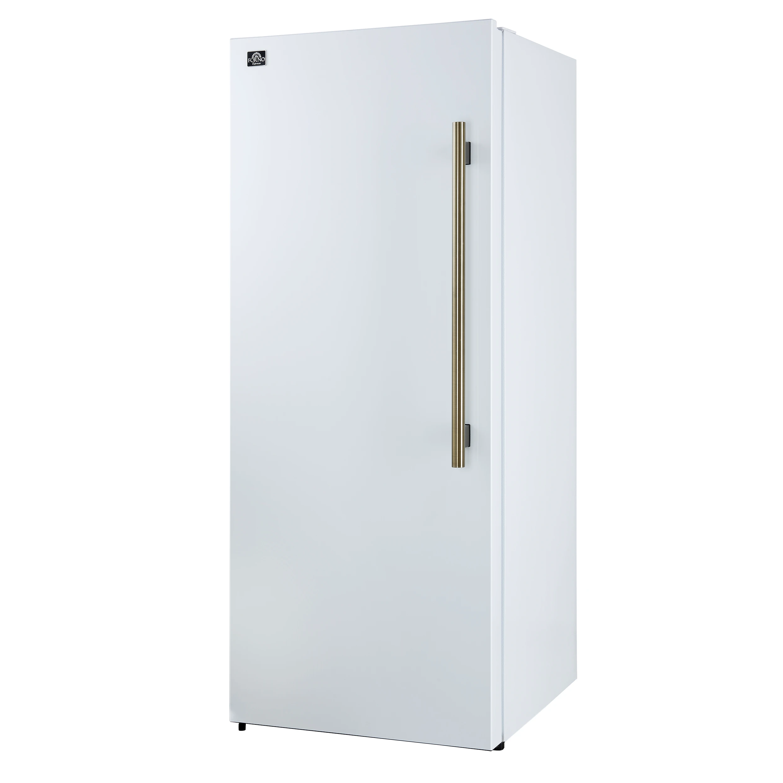 Maderno 28-Inch Convertible Upright Freezer/Refrigerator in White with Antique Brass Handle, 13.6 cu.ft., Left Swing FFFFD172228WHTLS