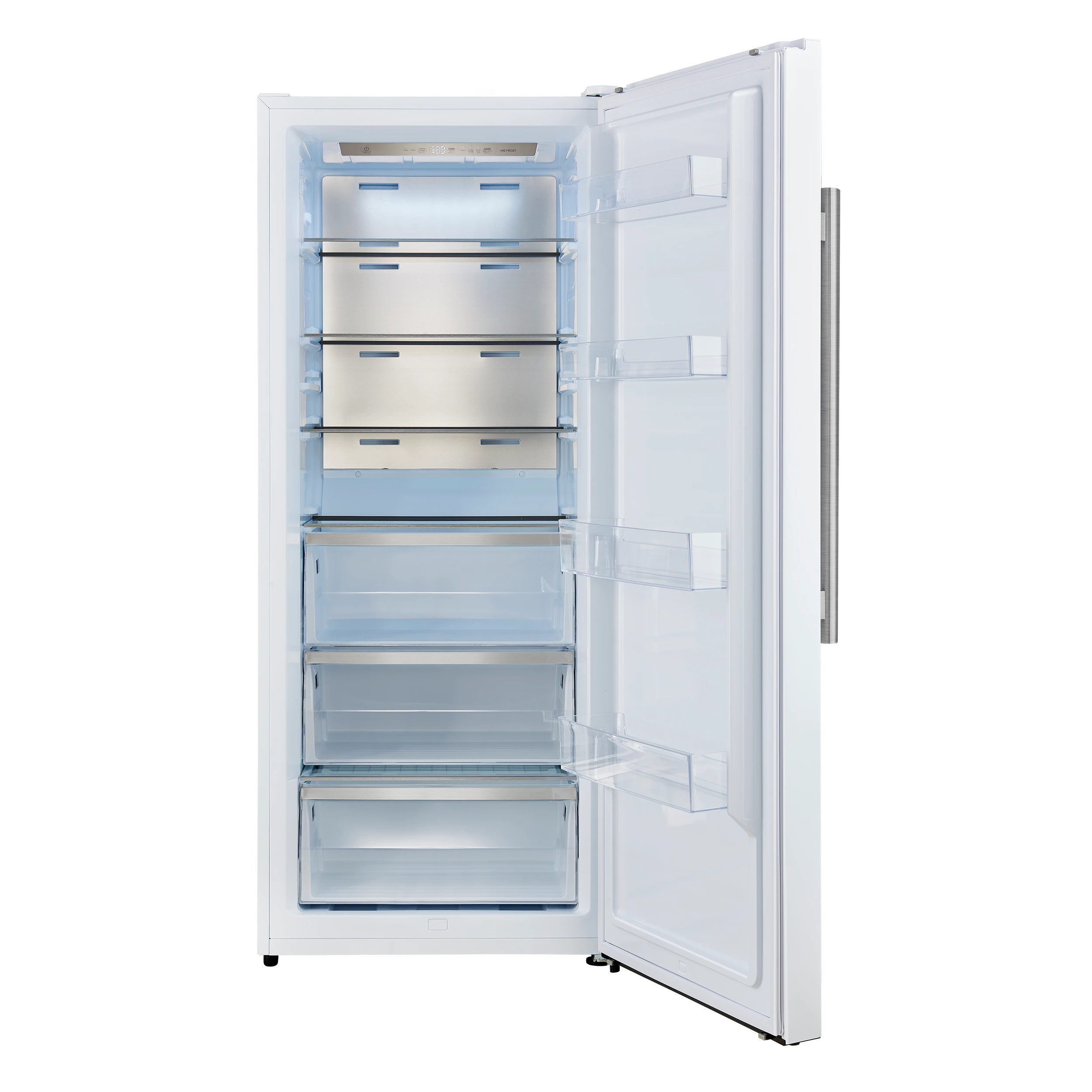 Maderno 28-Inch Convertible Freezer/Refrigerator in White with Antique Brass Handle, 13.6 cu.ft. Right Swing FFFFD172228WHTRS