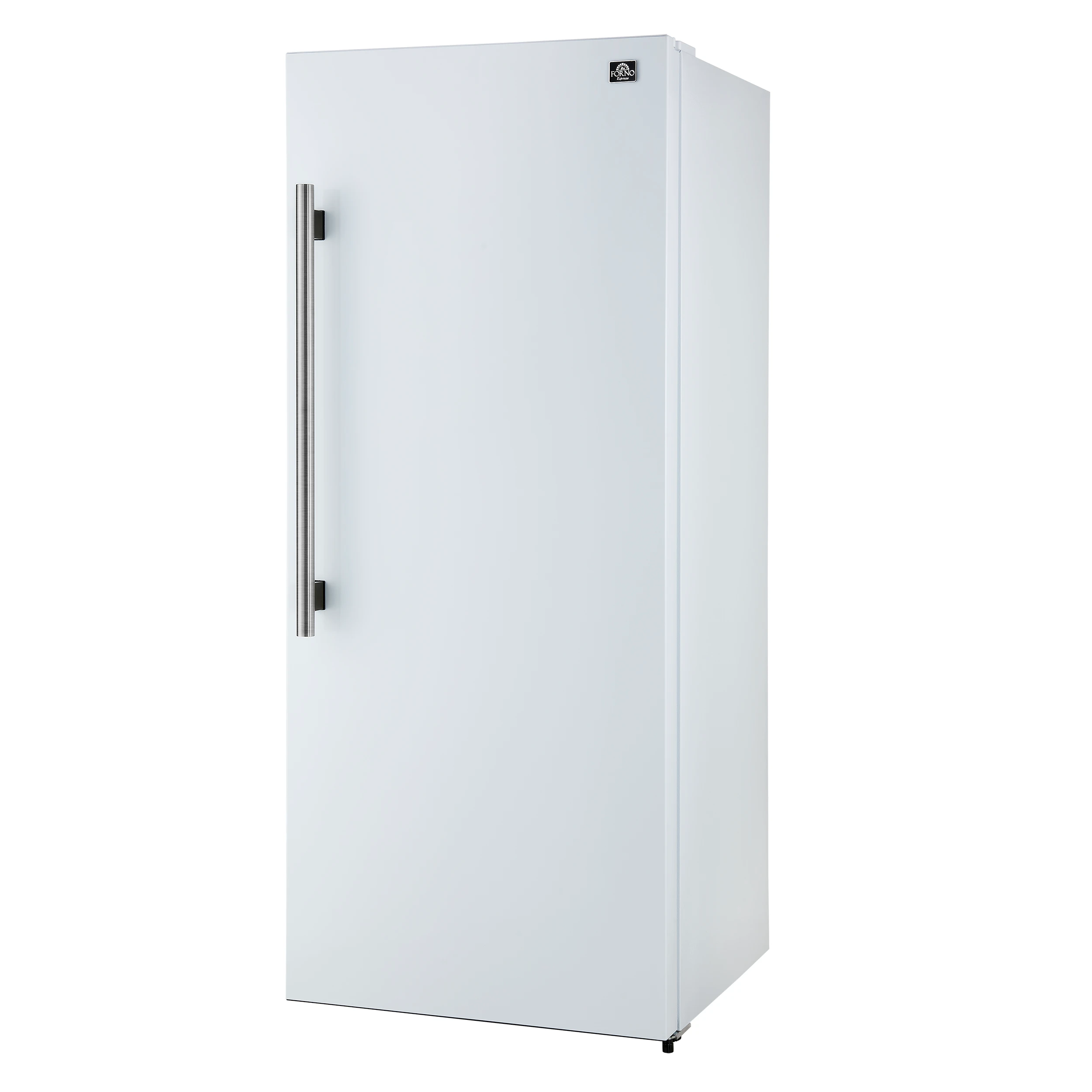 Maderno 28-Inch Convertible Freezer/Refrigerator in White with Antique Brass Handle, 13.6 cu.ft. Right Swing FFFFD172228WHTRS