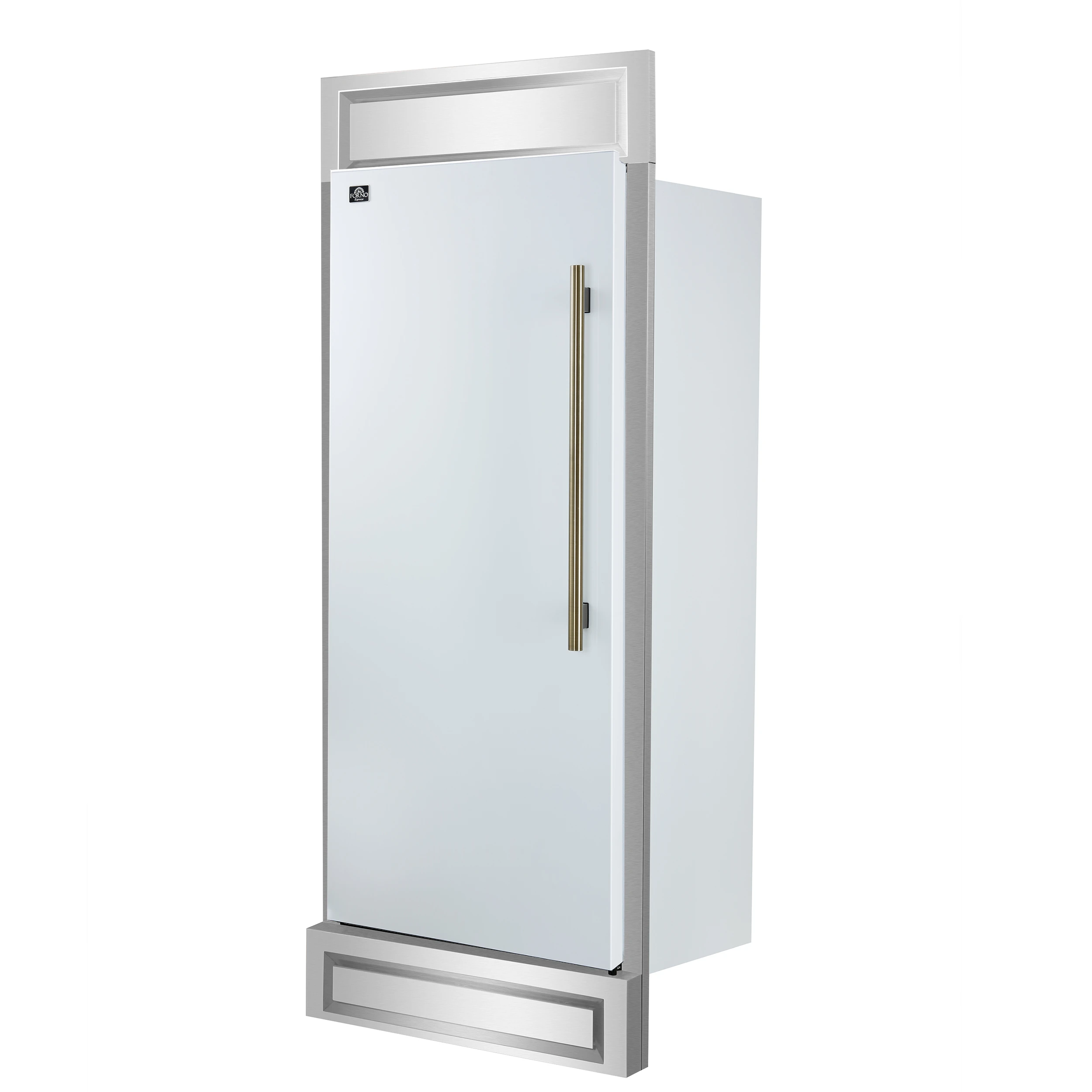 Maderno 28-Inch Built-In Convertible Refrigerator, 13.6 cu.ft, Left Swing, Decorative Grill, ENERGY STAR Certified FFFFD172232LMGWHT