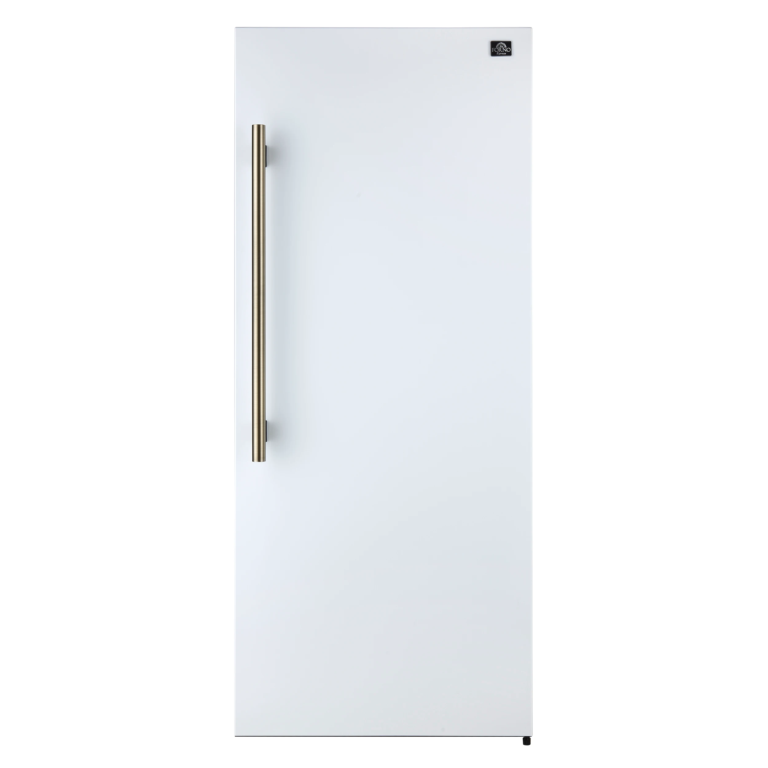 Maderno 28-Inch Built-In Convertible Refrigerator in White with Antique Brass Handle, 13.6 cu.ft. Right Swing with Decorative Grill - 32-Inch Wide FFFFD172232RMGWHT