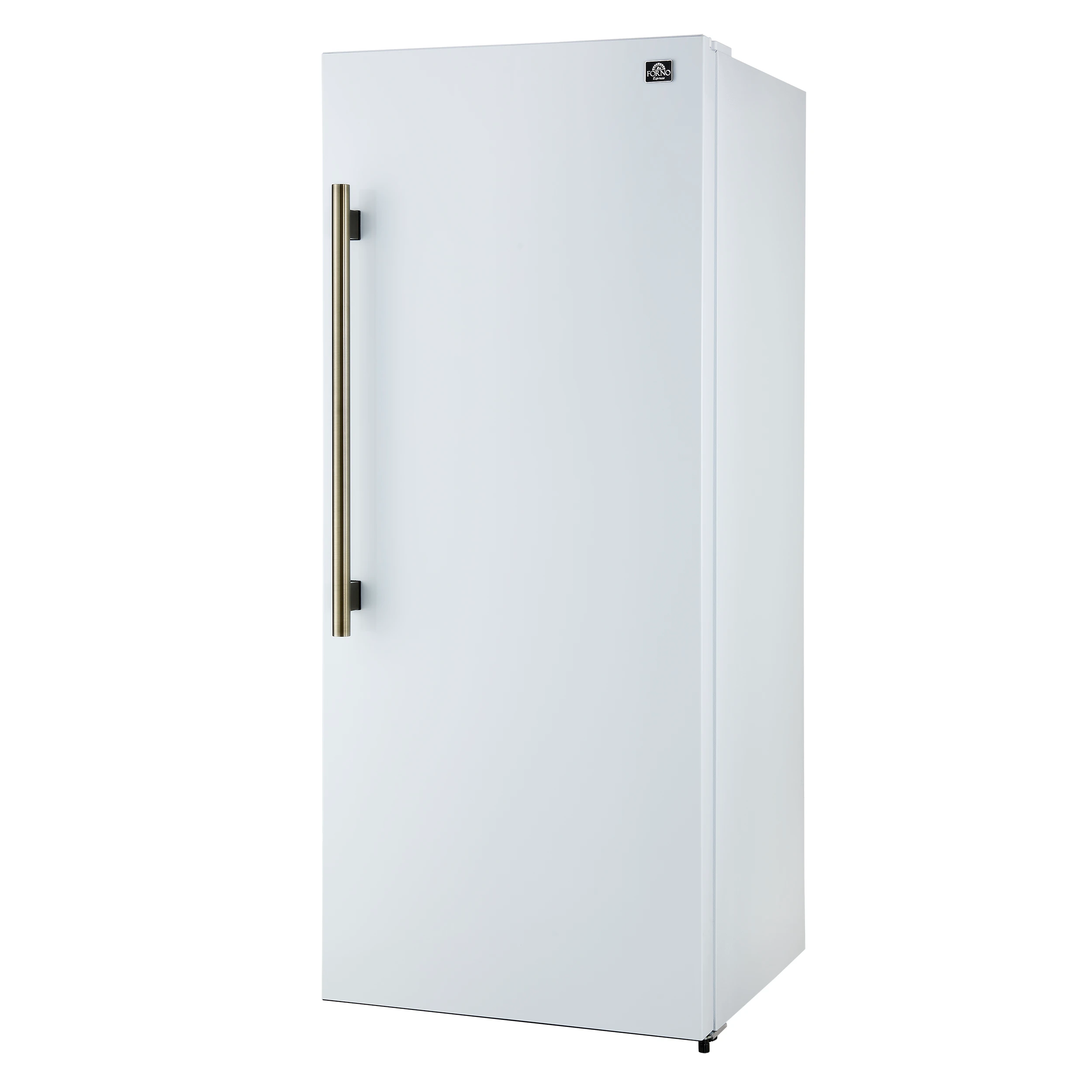 Maderno 28-Inch Built-In Convertible Refrigerator in White with Antique Brass Handle, 13.6 cu.ft. Right Swing with Decorative Grill - 32-Inch Wide FFFFD172232RMGWHT