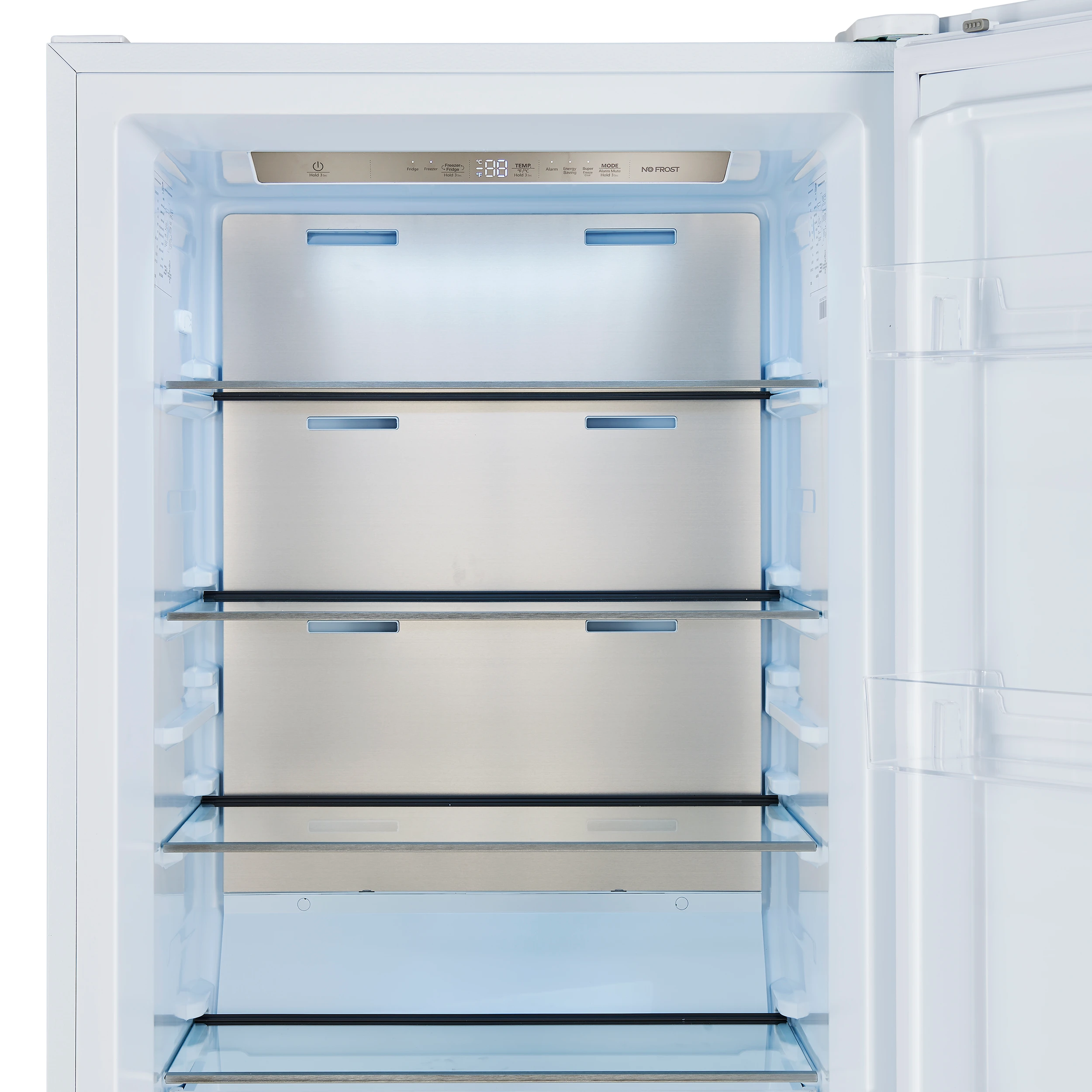 Maderno 28-Inch Built-In Convertible Refrigerator in White with Antique Brass Handle, 13.6 cu.ft. Right Swing with Decorative Grill - 32-Inch Wide FFFFD172232RMGWHT